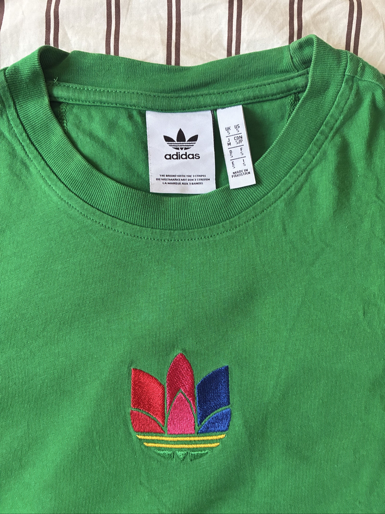 Adidas Green Multi Logo T-Shirt Large image 7