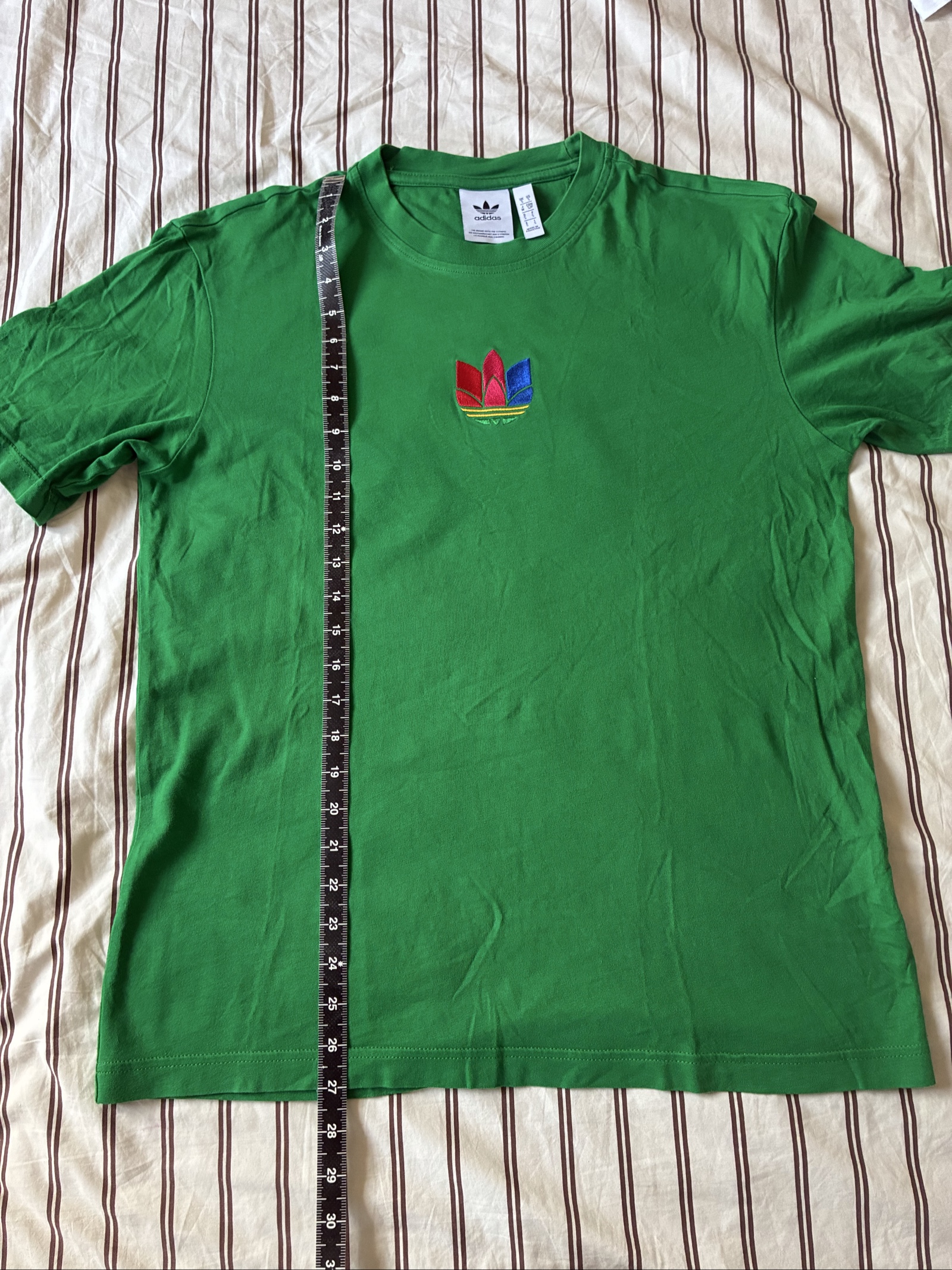 Adidas Green Multi Logo T-Shirt Large image 9