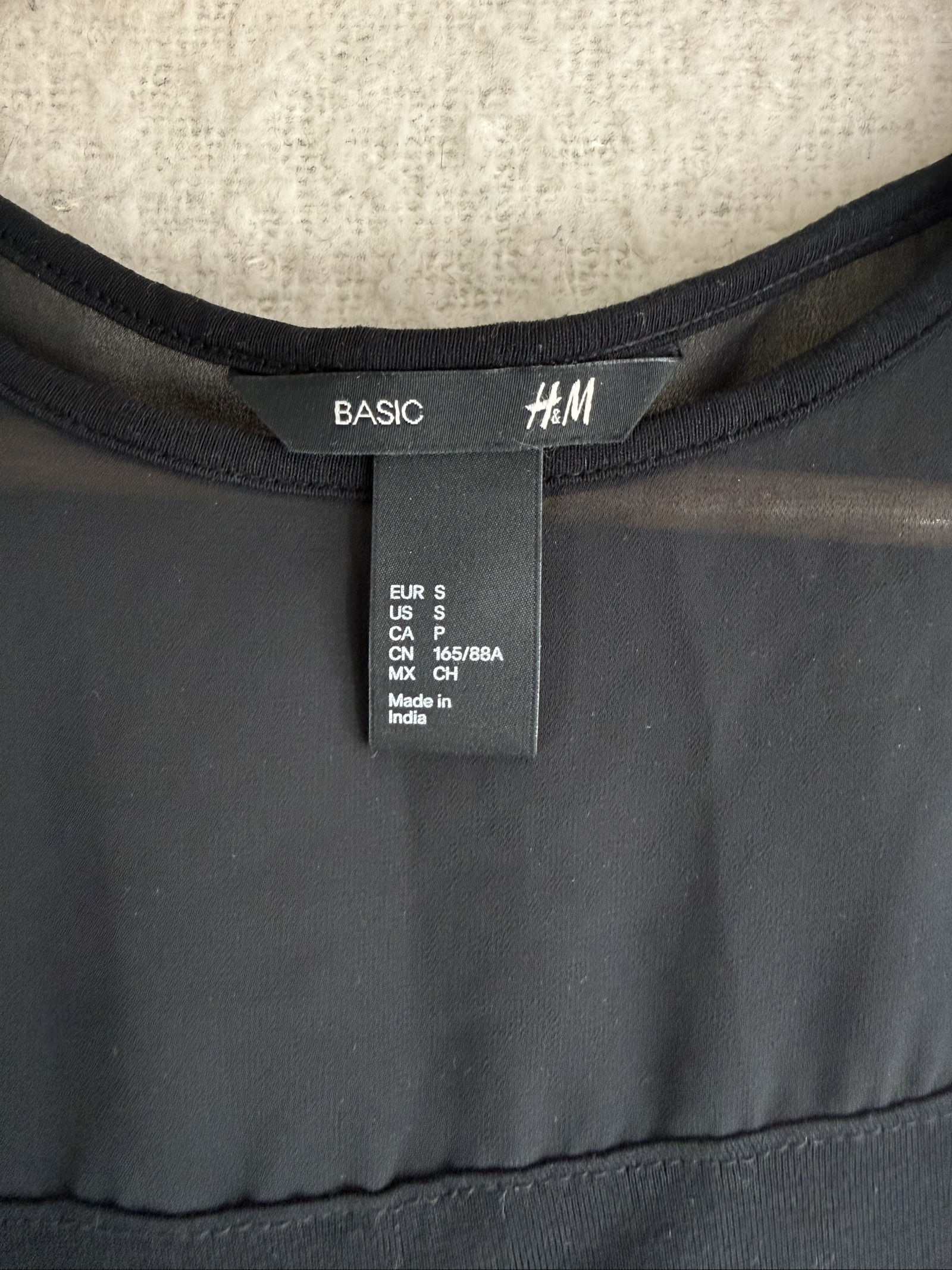 H&M Black Sheer Mesh Panel Sleeveless Dress UK Small Chic Elegant Summer image 3