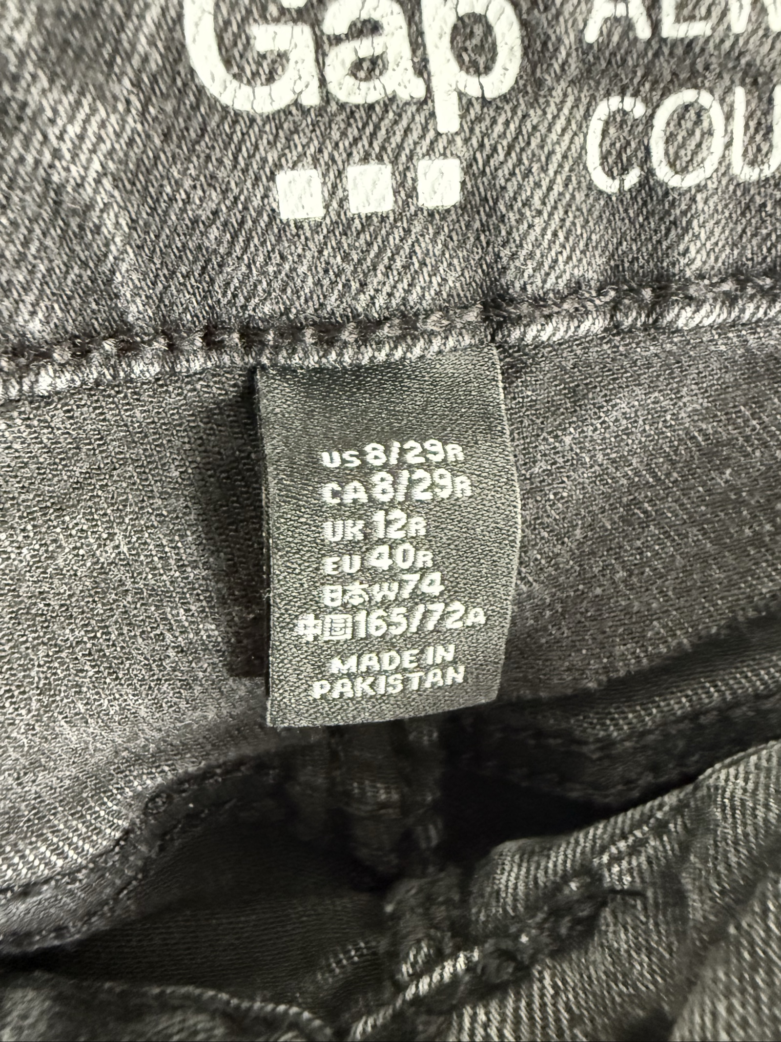 Gap Black Always Skinny Ripped Jeans UK 12 Stylish Distressed Denim Pants image 4