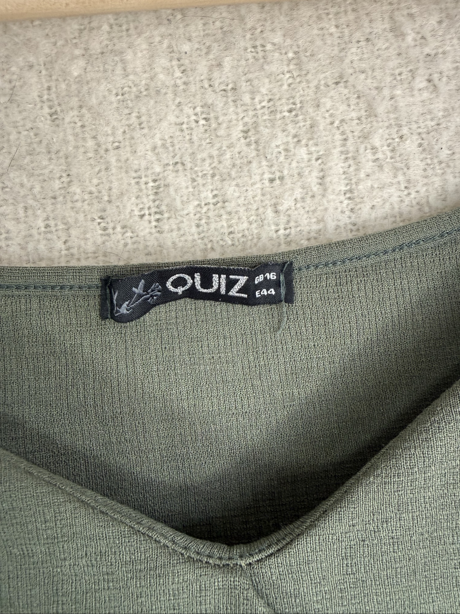 Quiz Green Peplum Button Front Top UK 16 Puff Sleeve Elegant Stylish image 4