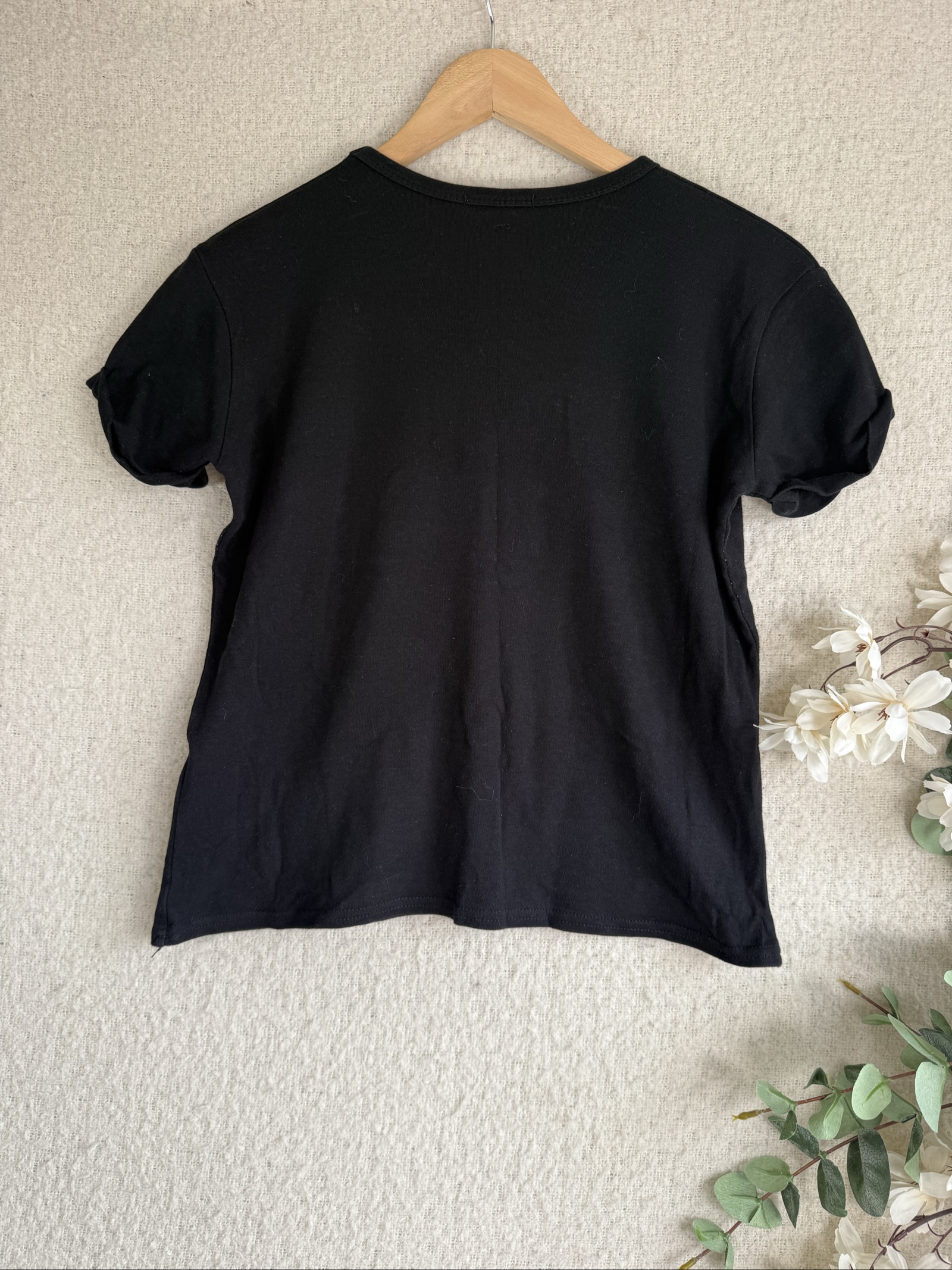 Quiz Black Cotton Sassy Printed T-Shirt UK 12 Casual Graphic Tee image 4