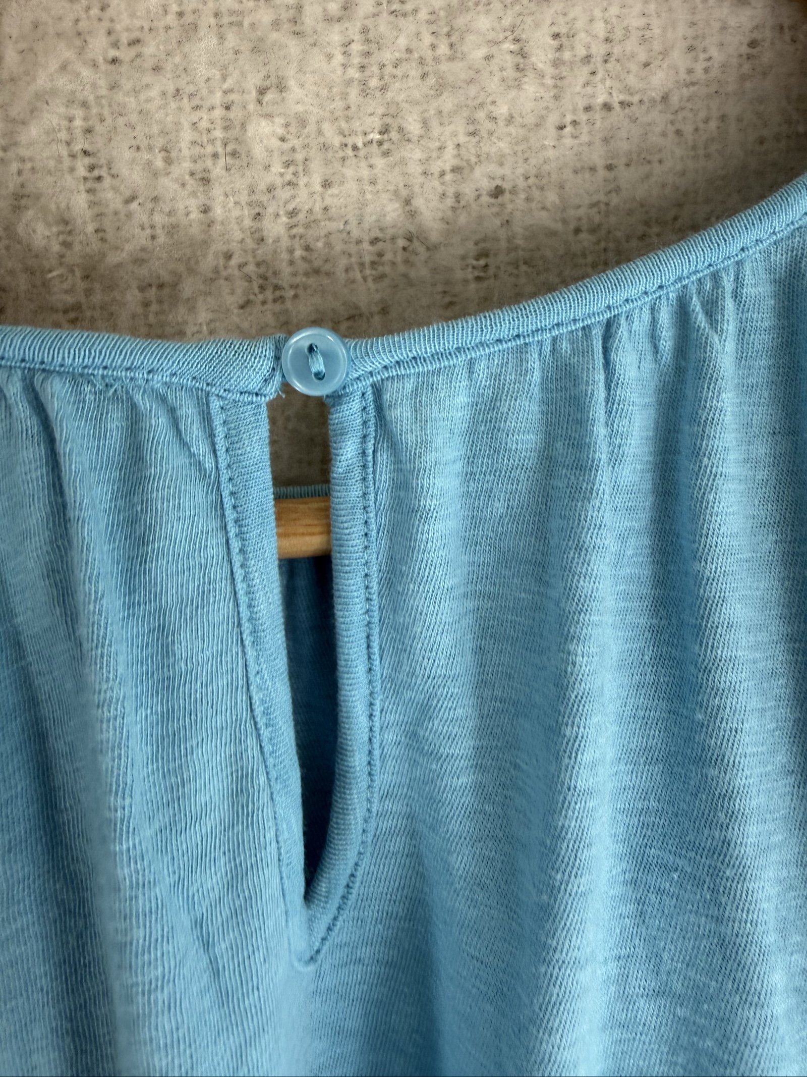 M&S Blue Eyelet Detail Short Sleeve Top UK 10 Casual Summer Elegant image 5