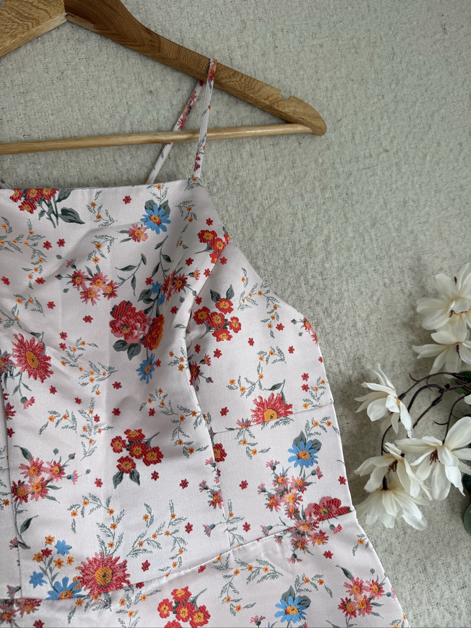 New Look Floral Print Summer Dress UK 10 Spaghetti Straps Chic Casual image 2
