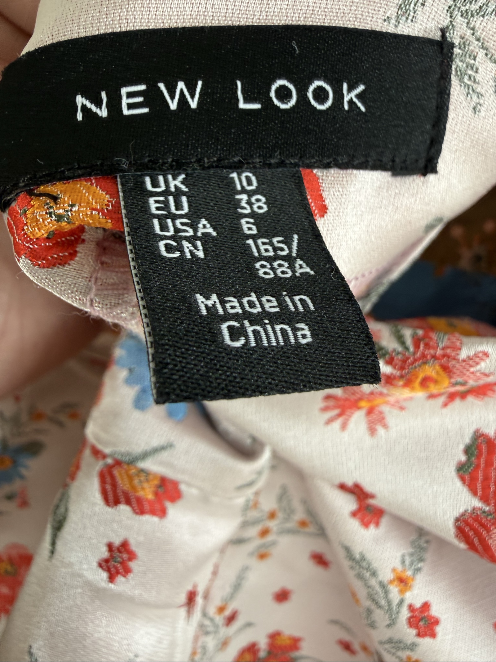 New Look Floral Print Summer Dress UK 10 Spaghetti Straps Chic Casual image 3