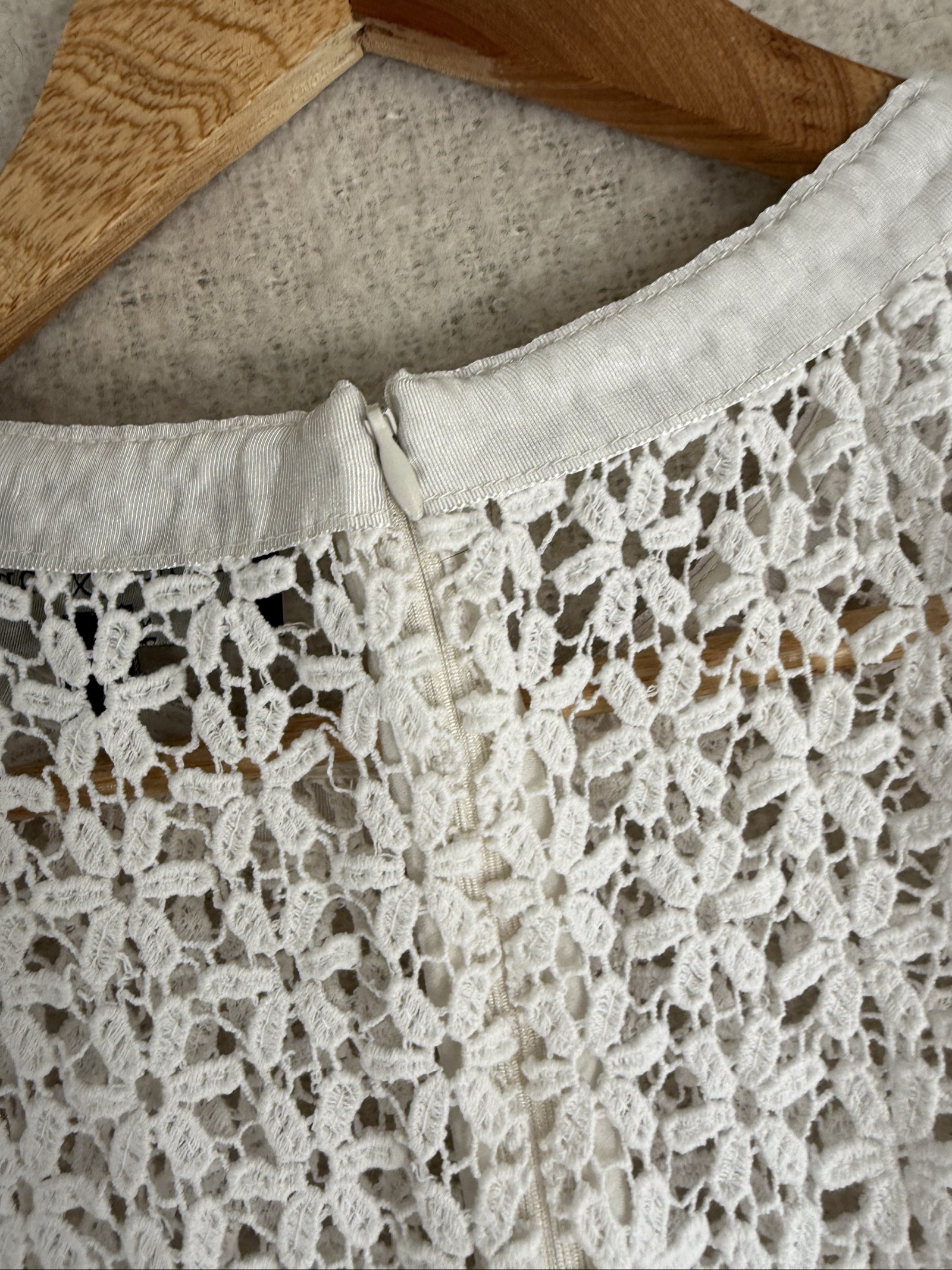 Needle & Thread White Lace Dress UK 12 Elegant Floral Crochet Summer Style image 5