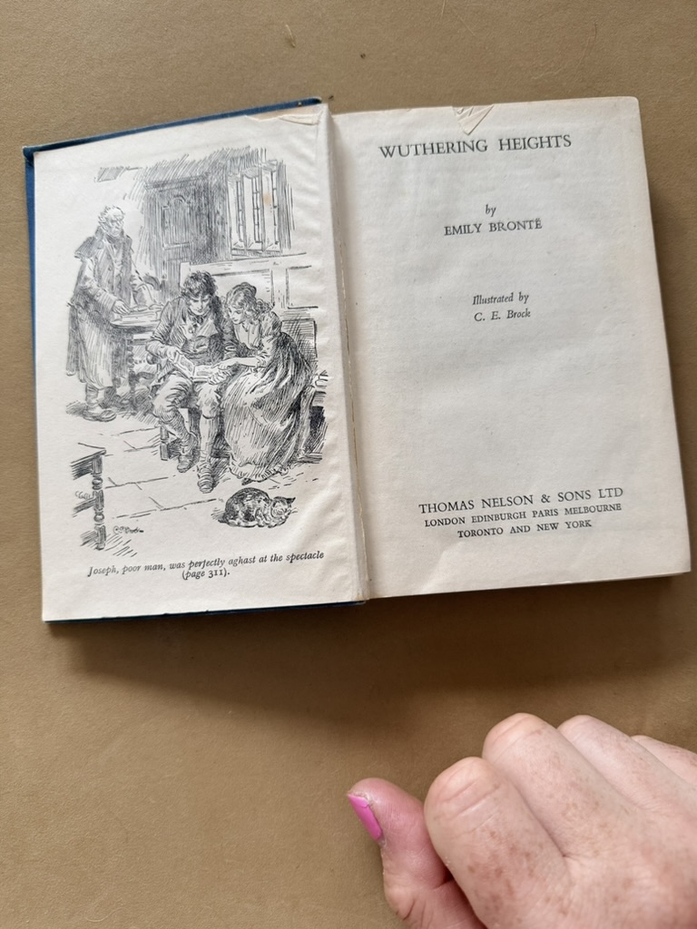 Emily Brontë Blue Wuthering Heights Hardcover Book image 2
