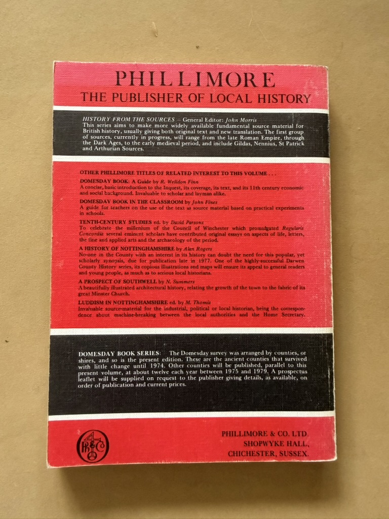 Phillimore Red Domesday Book Nottinghamshire History Paperback image 2