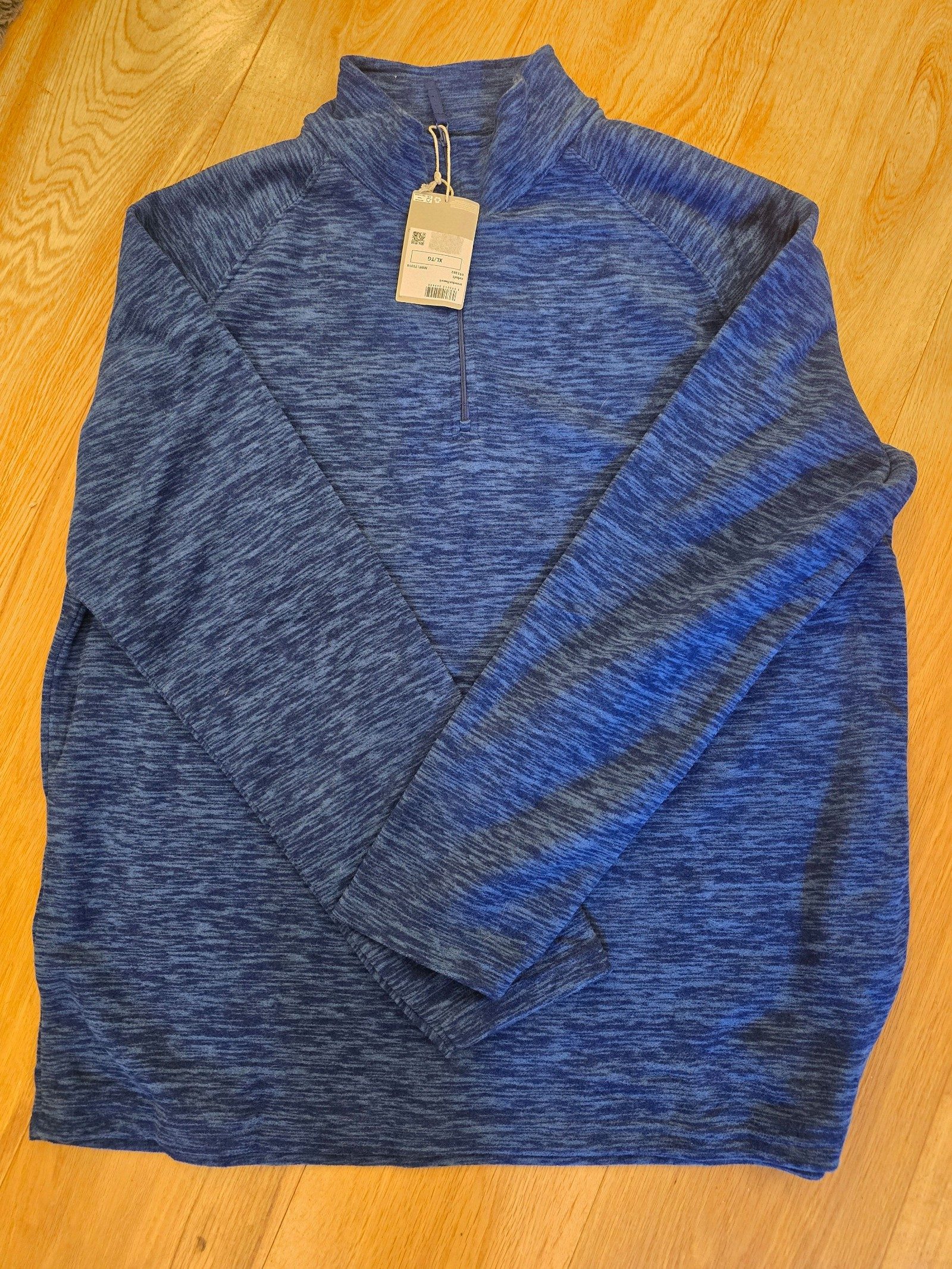 BNWT Mountain Warehouse Blue Marl 1/4 Zip Fleece XL