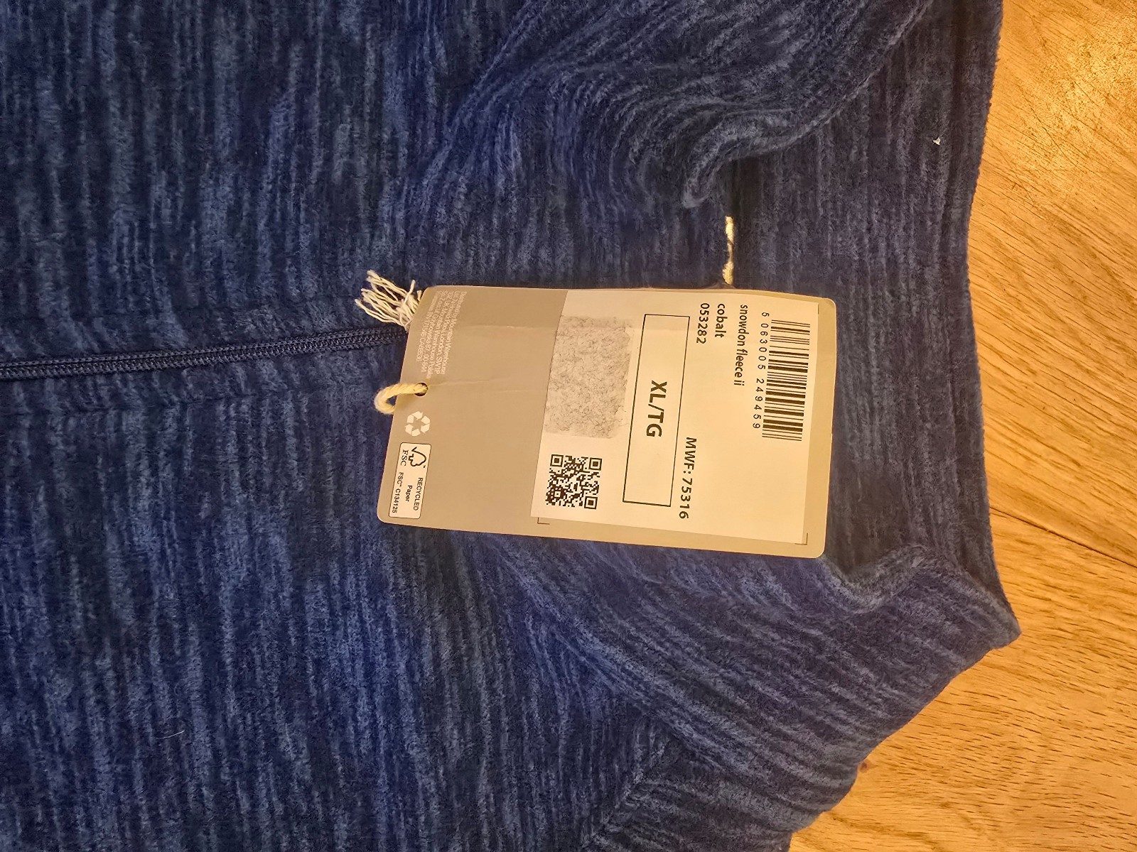 BNWT Mountain Warehouse Blue Marl 1/4 Zip Fleece XL image 2