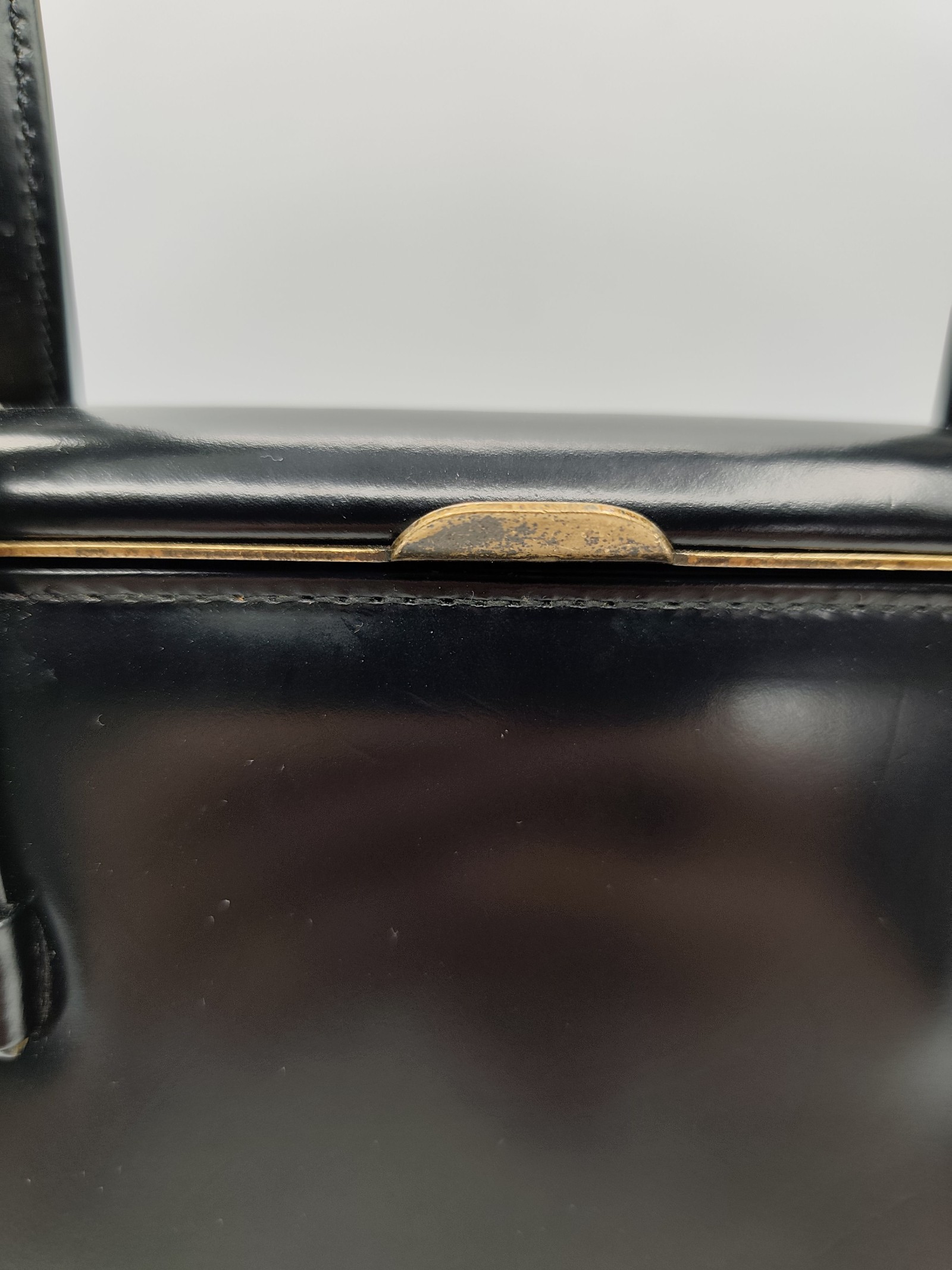Katharine Hamnett Black Structured Leather Handbag image 4