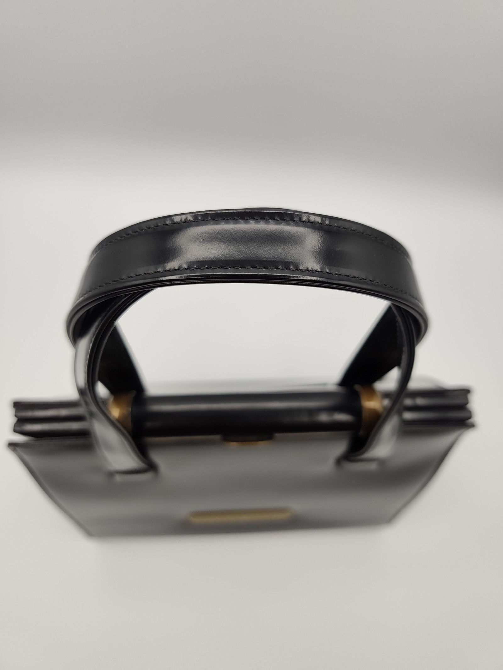 Katharine Hamnett Black Structured Leather Handbag image 5