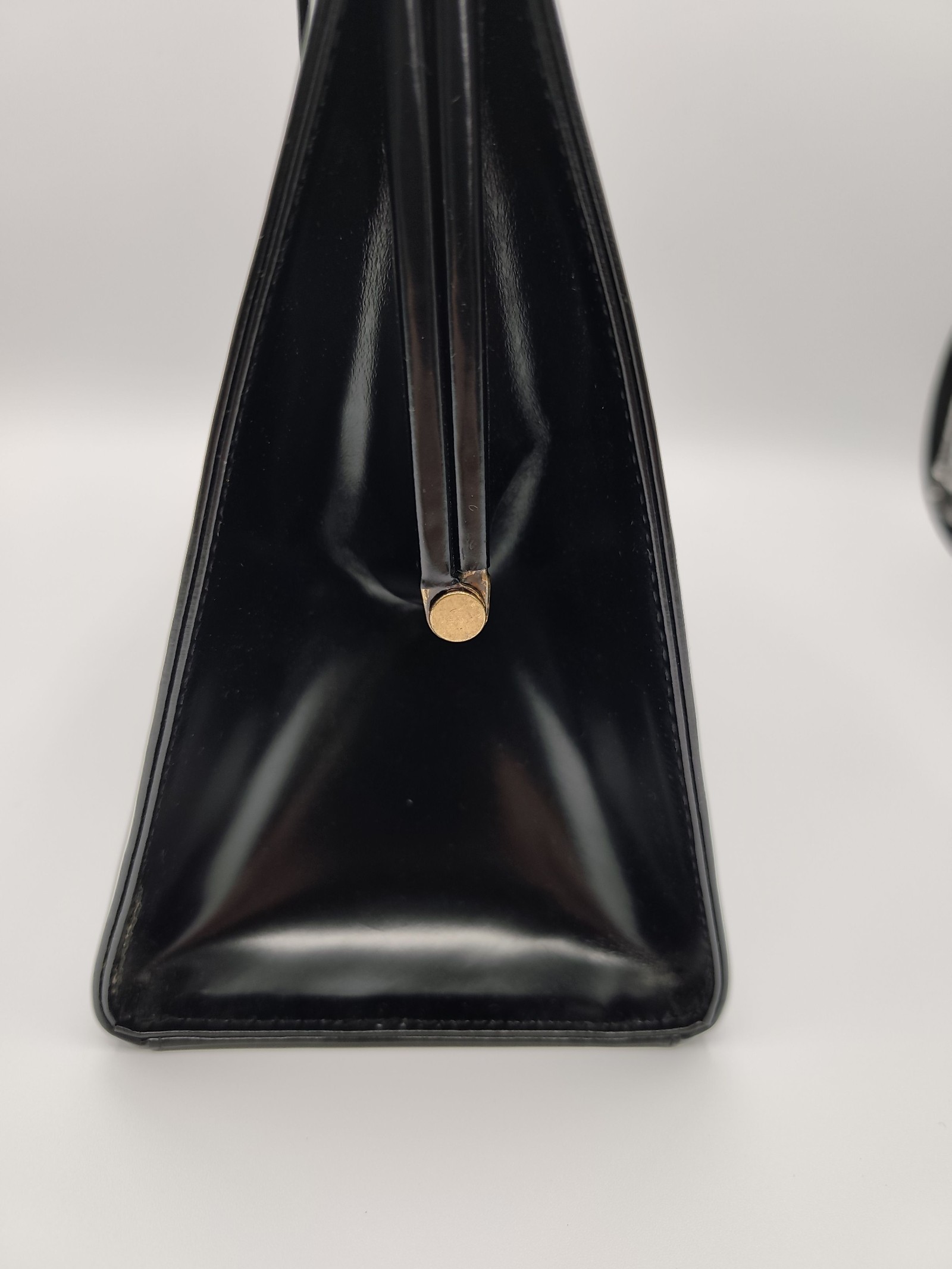Katharine Hamnett Black Structured Leather Handbag image 6