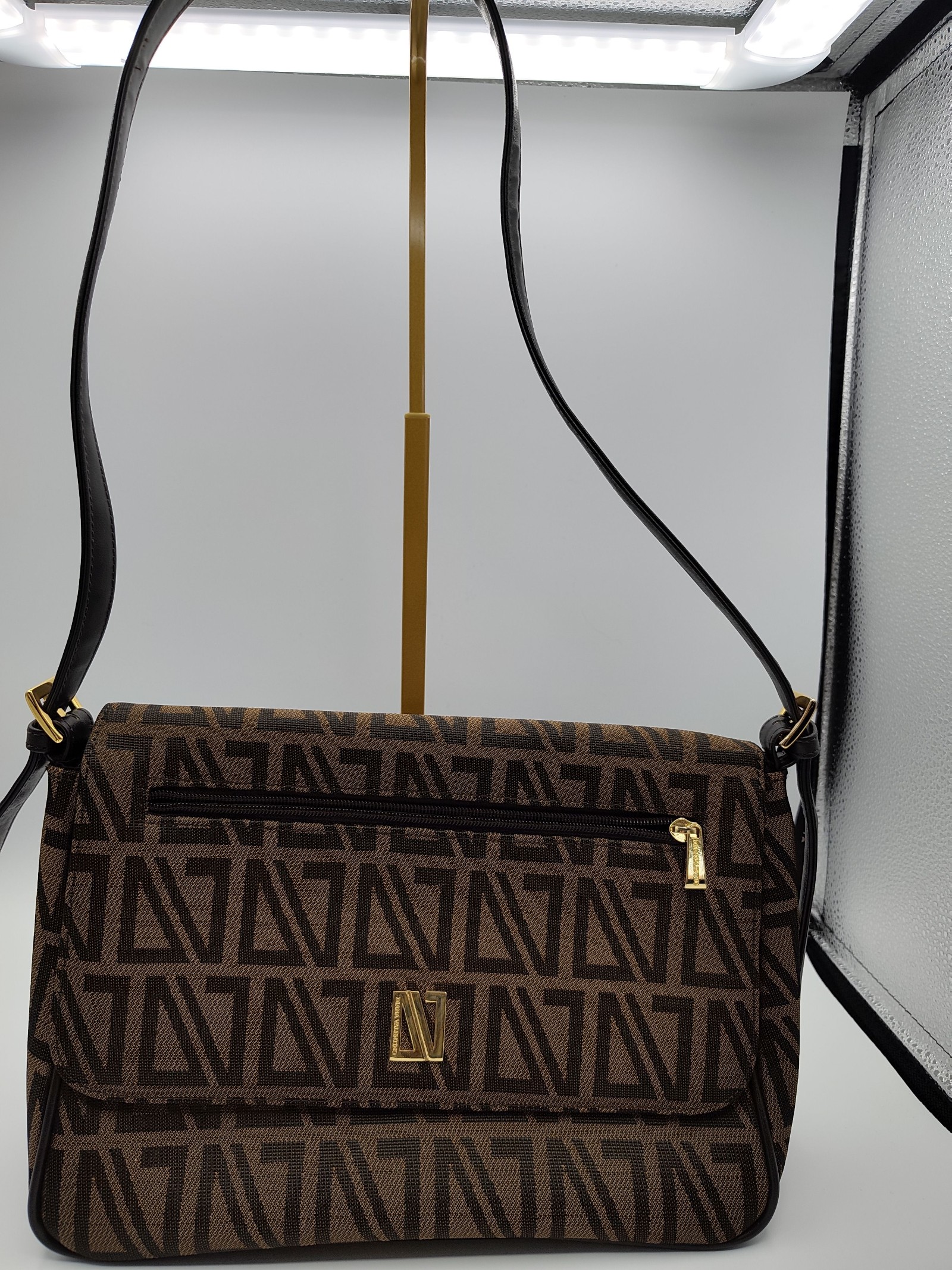 Diana Valentino Brown & Black Printed Crossbody Bag image 2