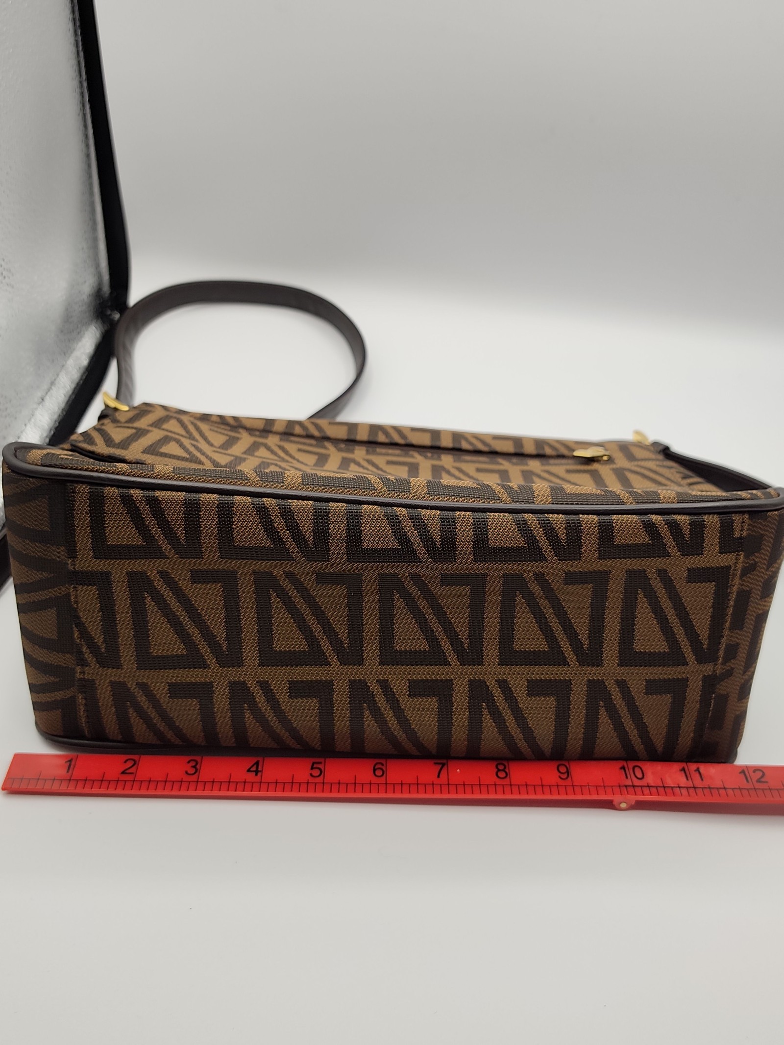 Diana Valentino Brown & Black Printed Crossbody Bag image 7