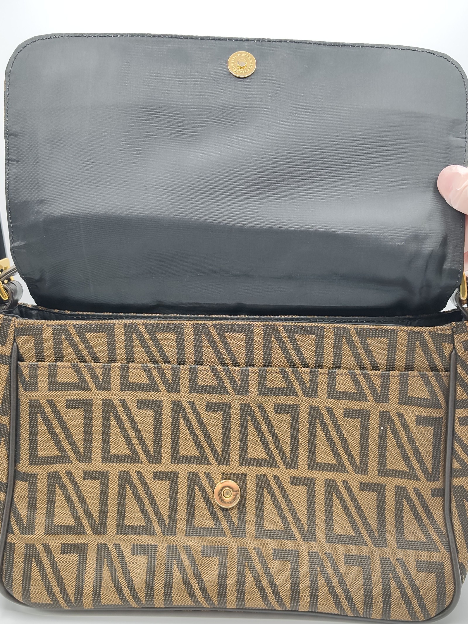 Diana Valentino Brown & Black Printed Crossbody Bag image 9