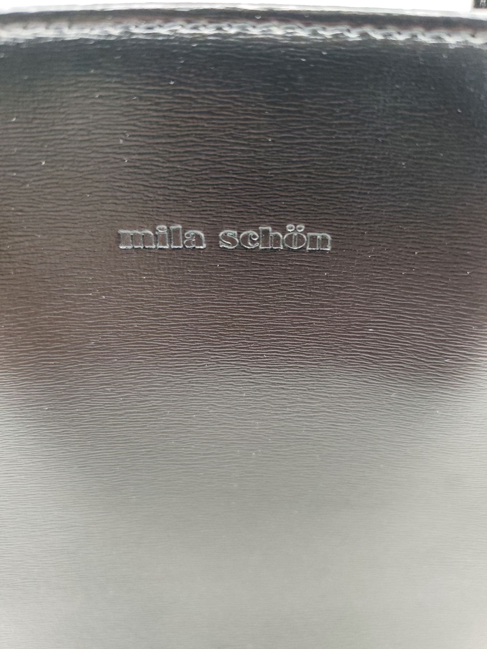 Mila Schön Black Structured Tote Handbag image 2