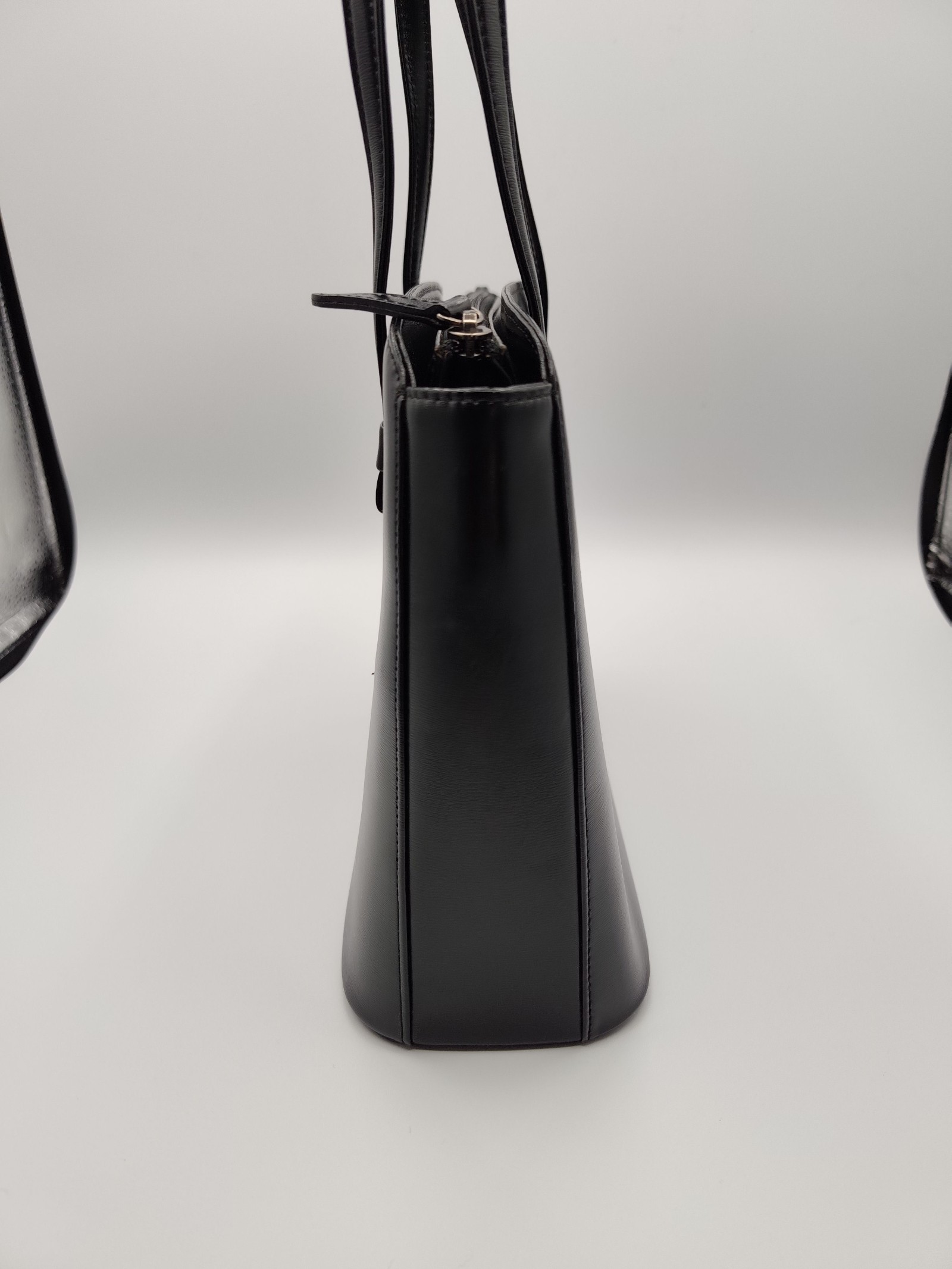 Mila Schön Black Structured Tote Handbag image 4