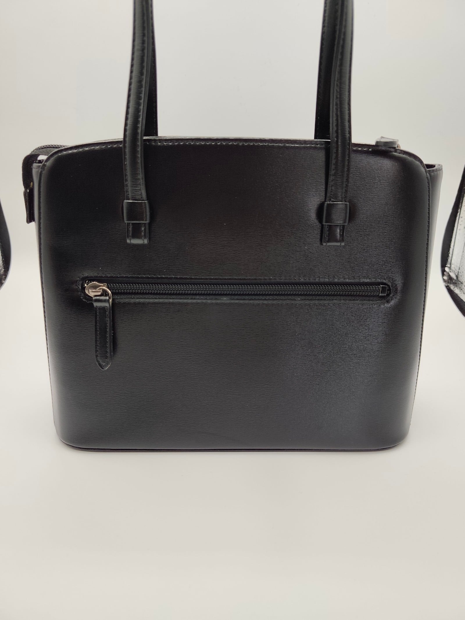 Mila Schön Black Structured Tote Handbag image 5