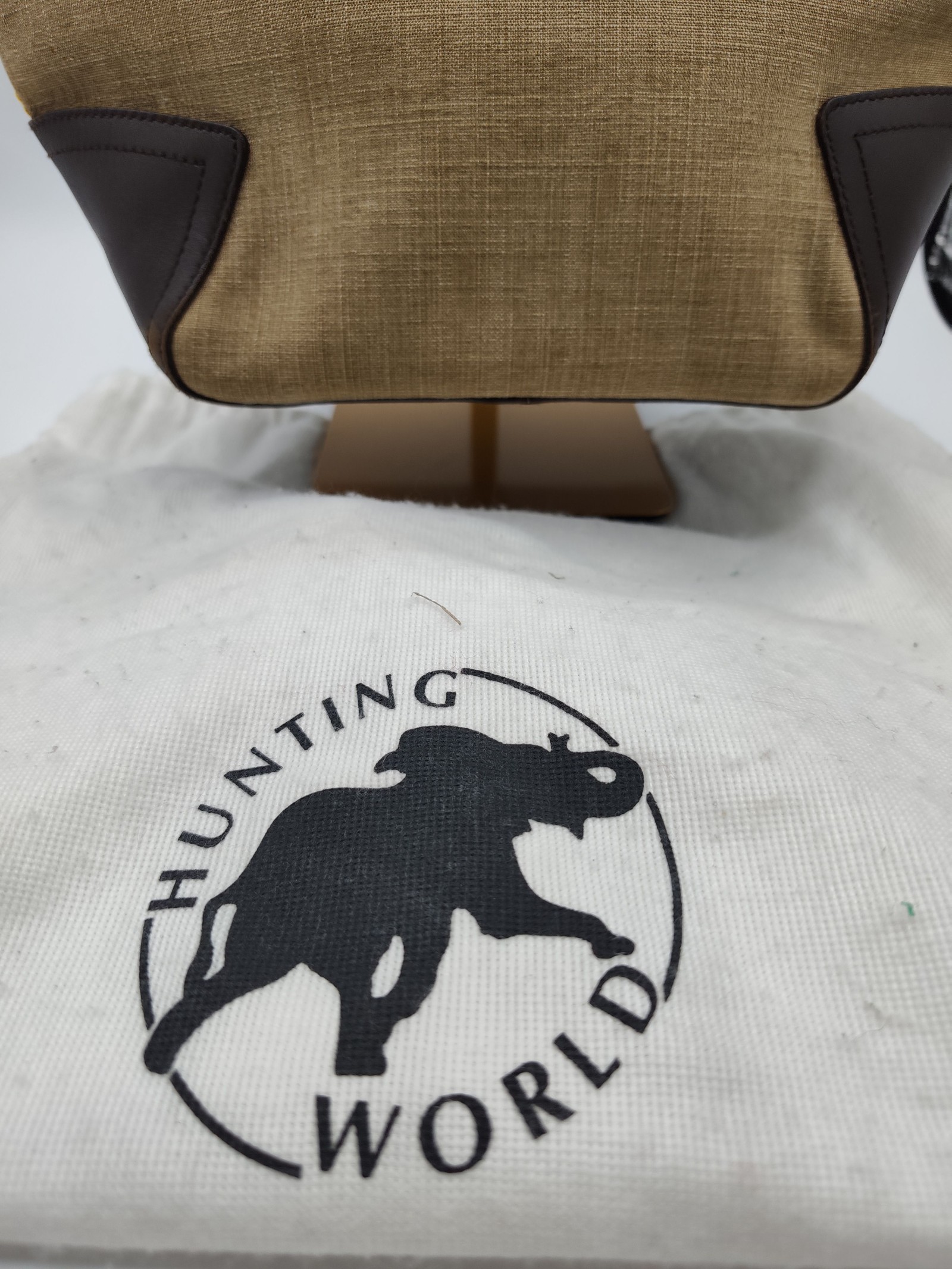 Hunting World Brown & Beige Tote Bag Leather Detail Other image 2