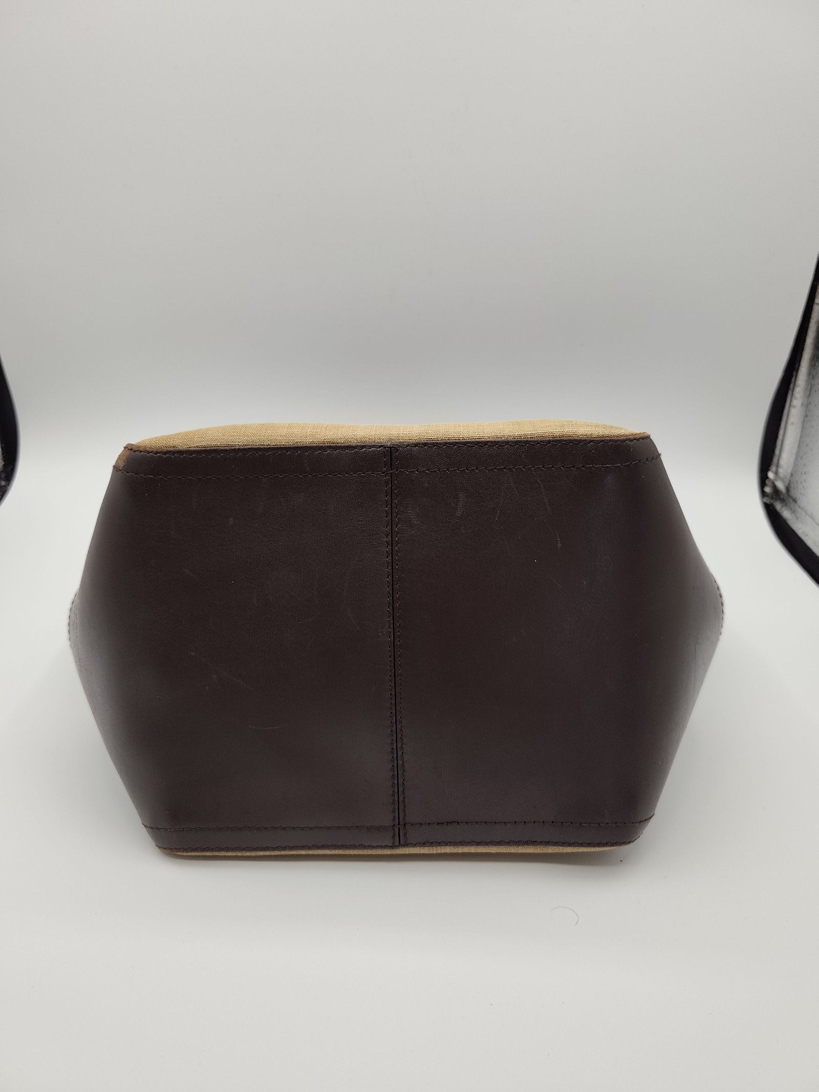 Hunting World Brown & Beige Tote Bag Leather Detail Other image 8