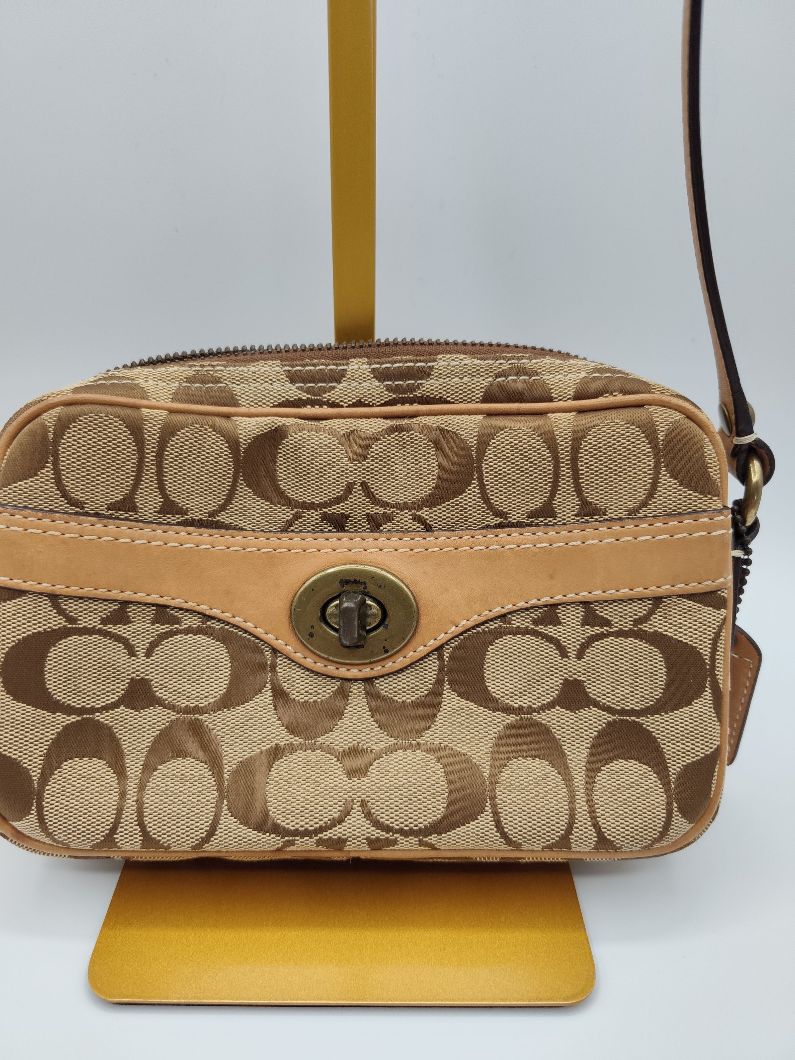 Coach Brown & Beige Signature Crossbody Bag Other image 2