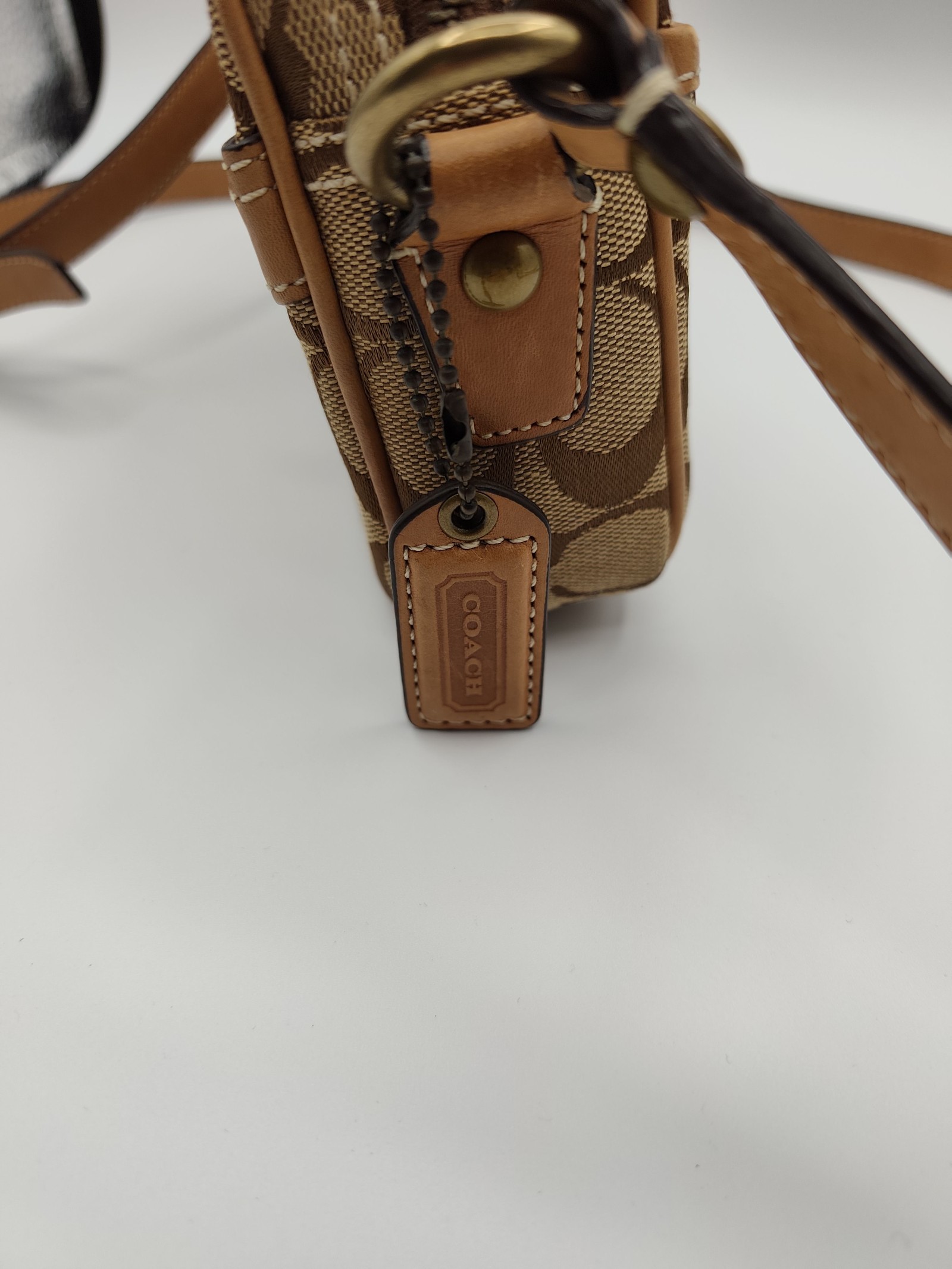 Coach Brown & Beige Signature Crossbody Bag Other image 4