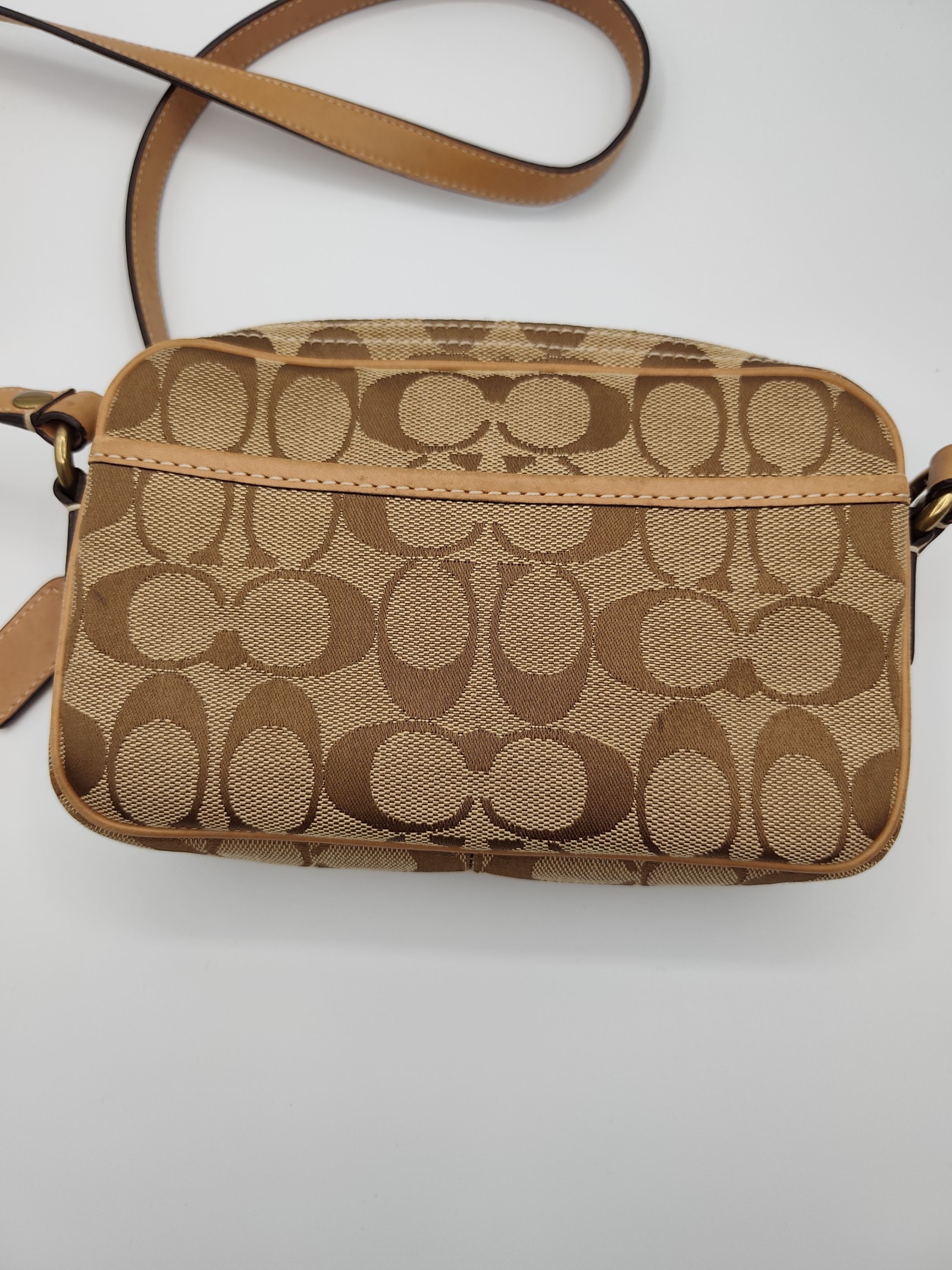 Coach Brown & Beige Signature Crossbody Bag Other image 6