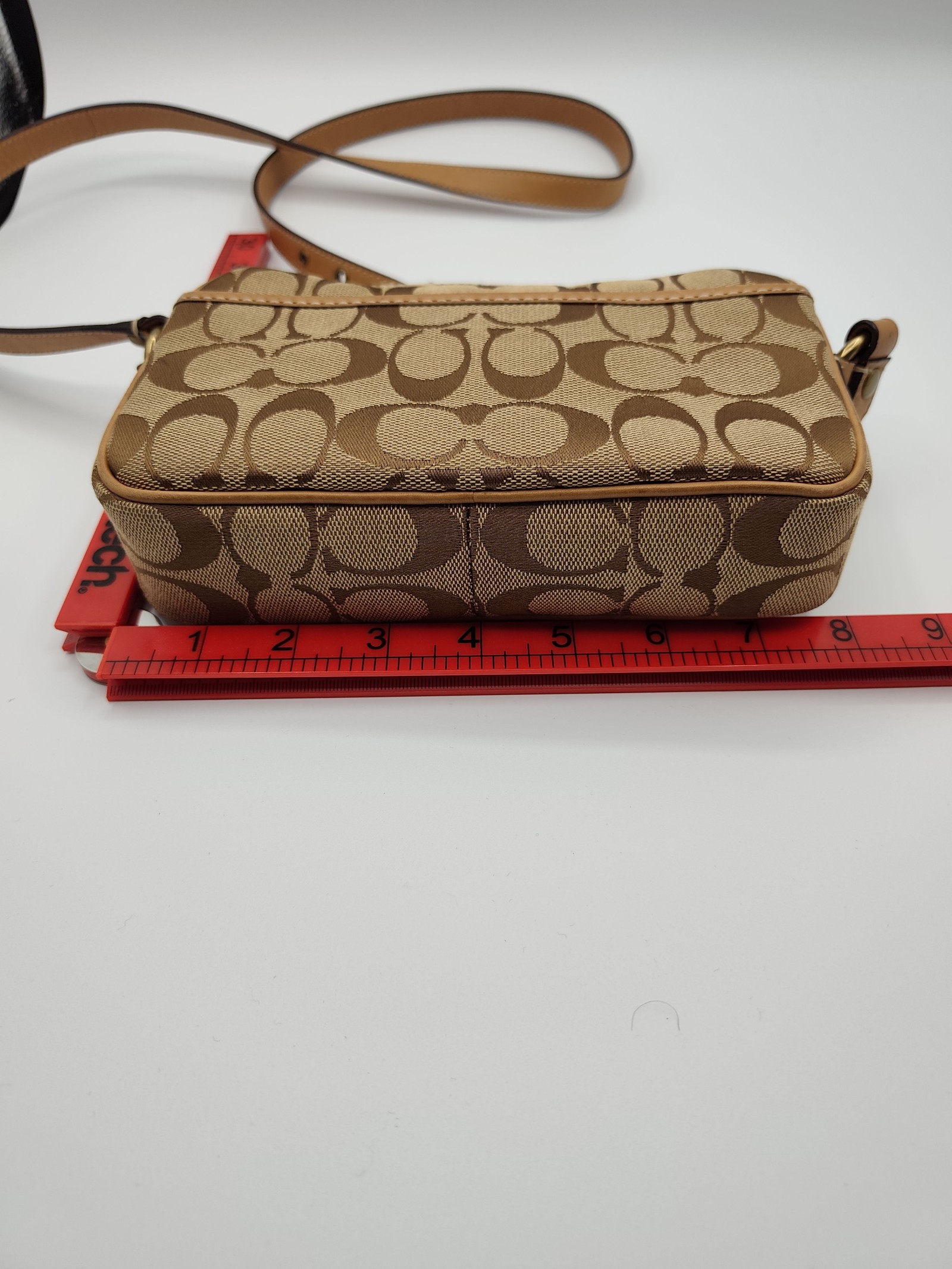 Coach Brown & Beige Signature Crossbody Bag Other image 7