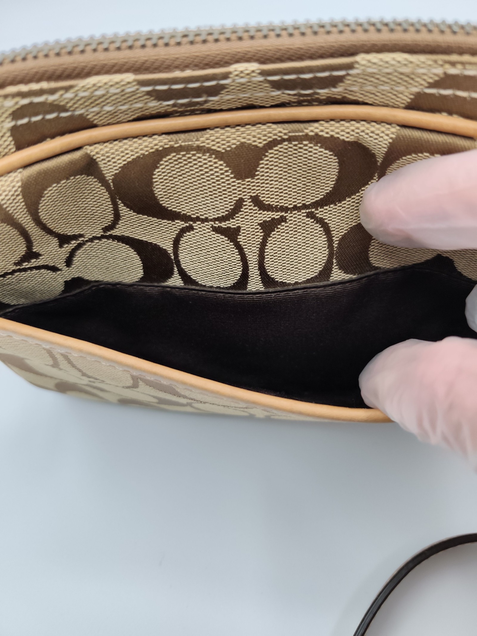 Coach Brown & Beige Signature Crossbody Bag Other image 9
