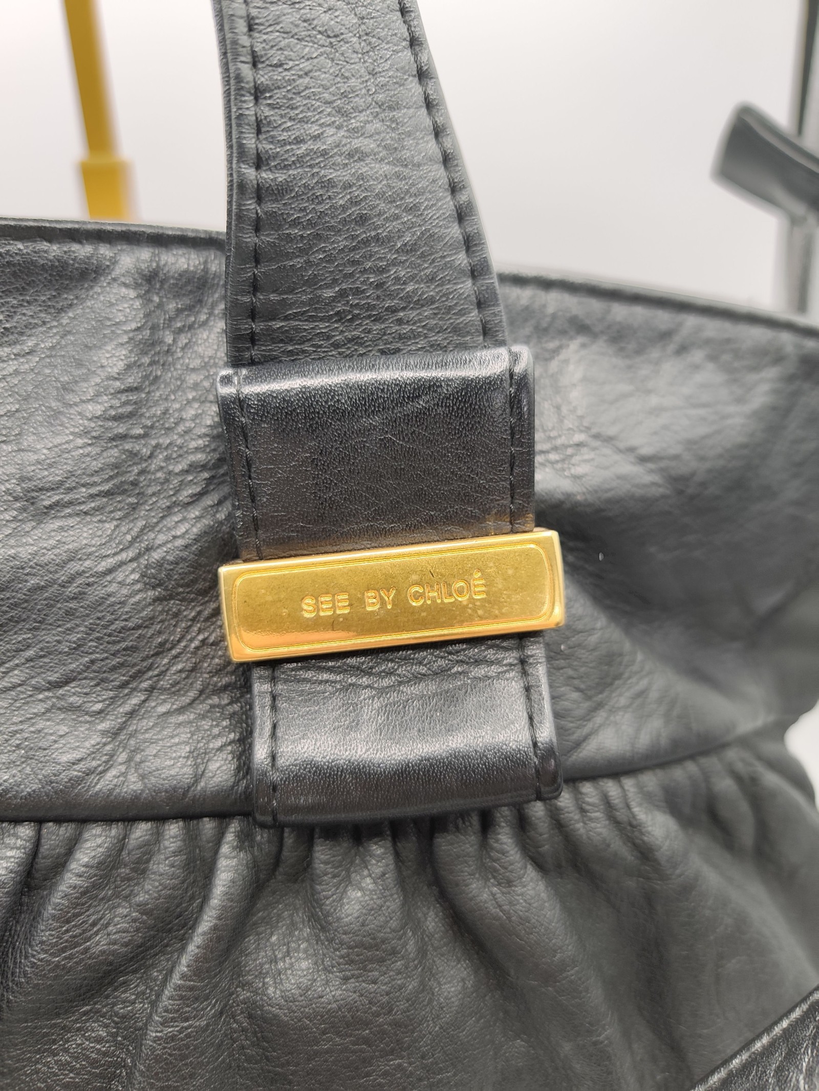 See by Chloé Black Leather Tote Bag image 3