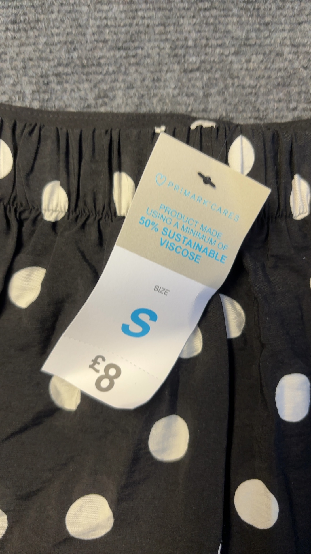 Primark Black & White Polka Dot Skort Small S brand new with tags image 5