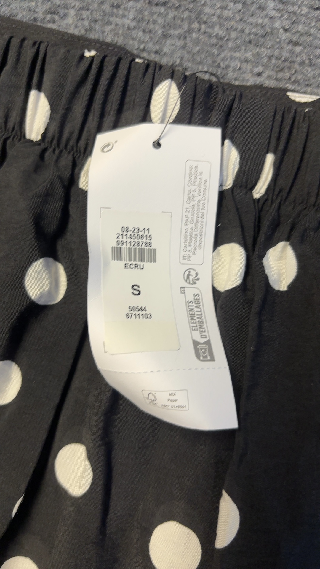 Primark Black & White Polka Dot Skort Small S brand new with tags image 6