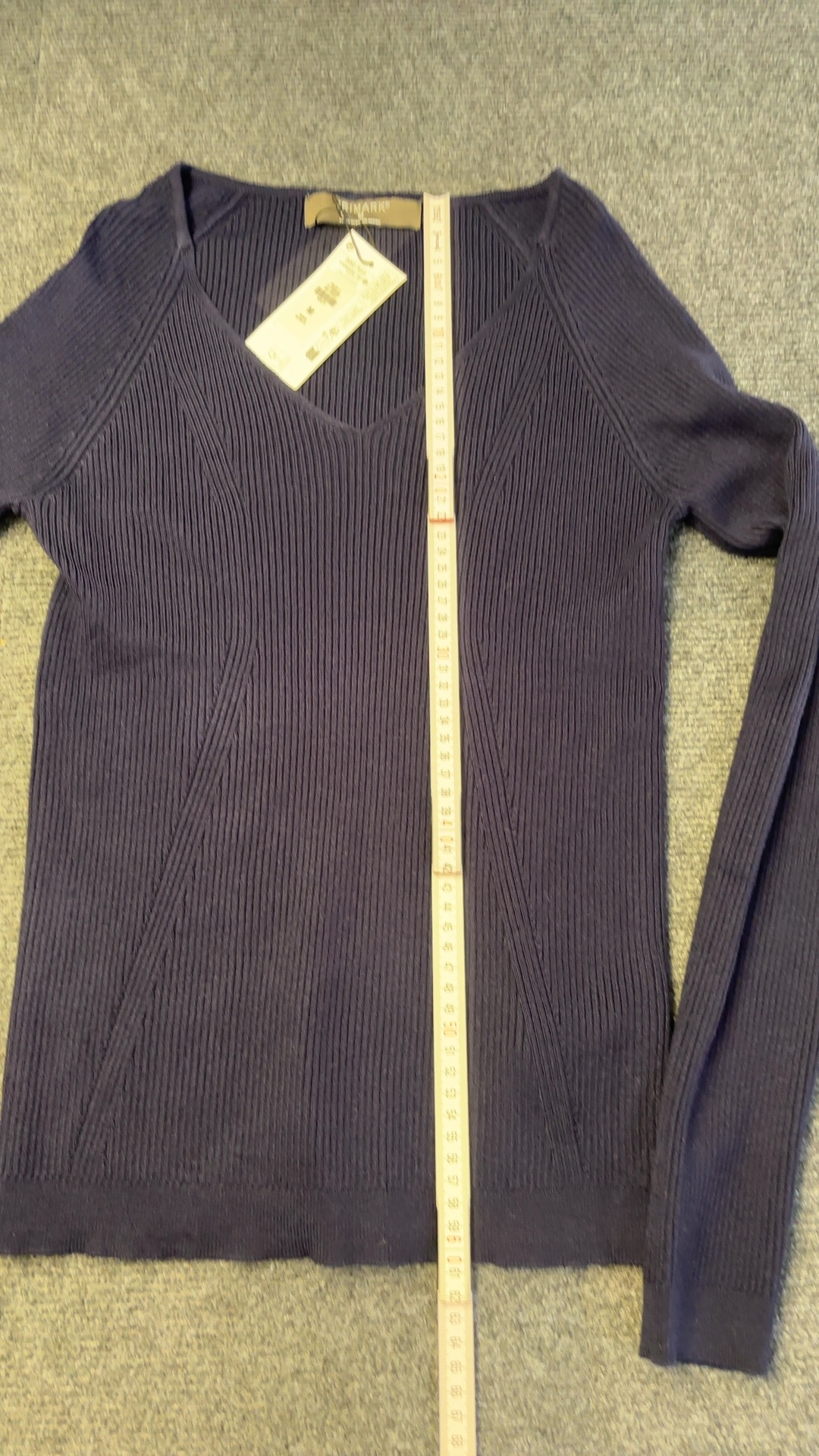 Primark Navy Ribbed V-Neck Sweater Medium brand new with tags image 2