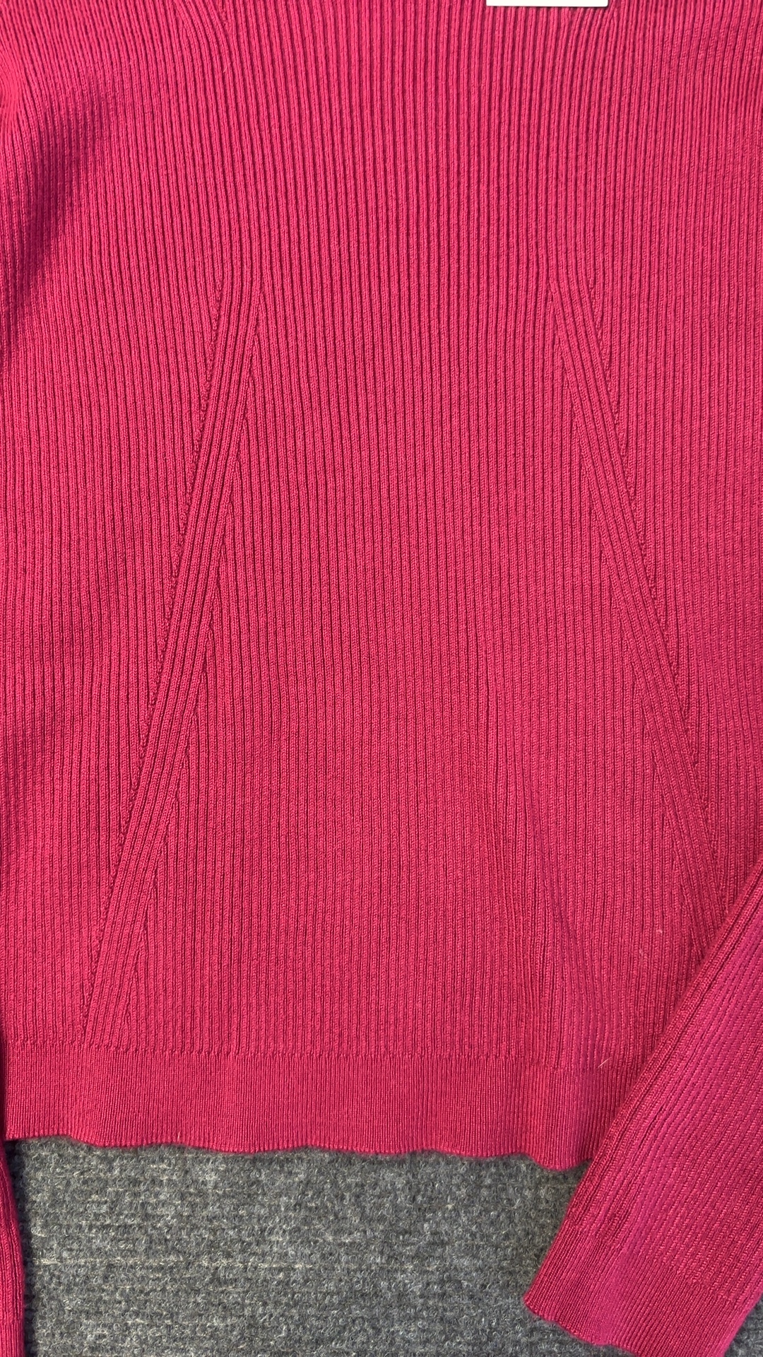 Primark Plum Ribbed V-Neck Jumper Medium Long Sleeve Brand New with tags image 4