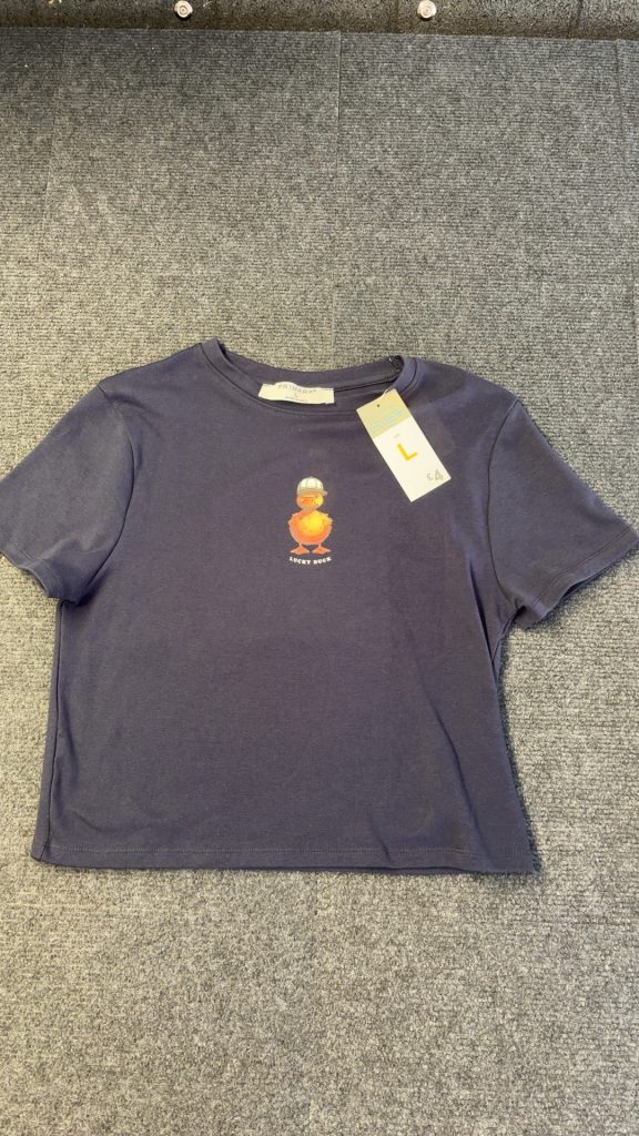 Primark Navy Lucky Duck Print T-Shirt Large Cotton brand new with tags