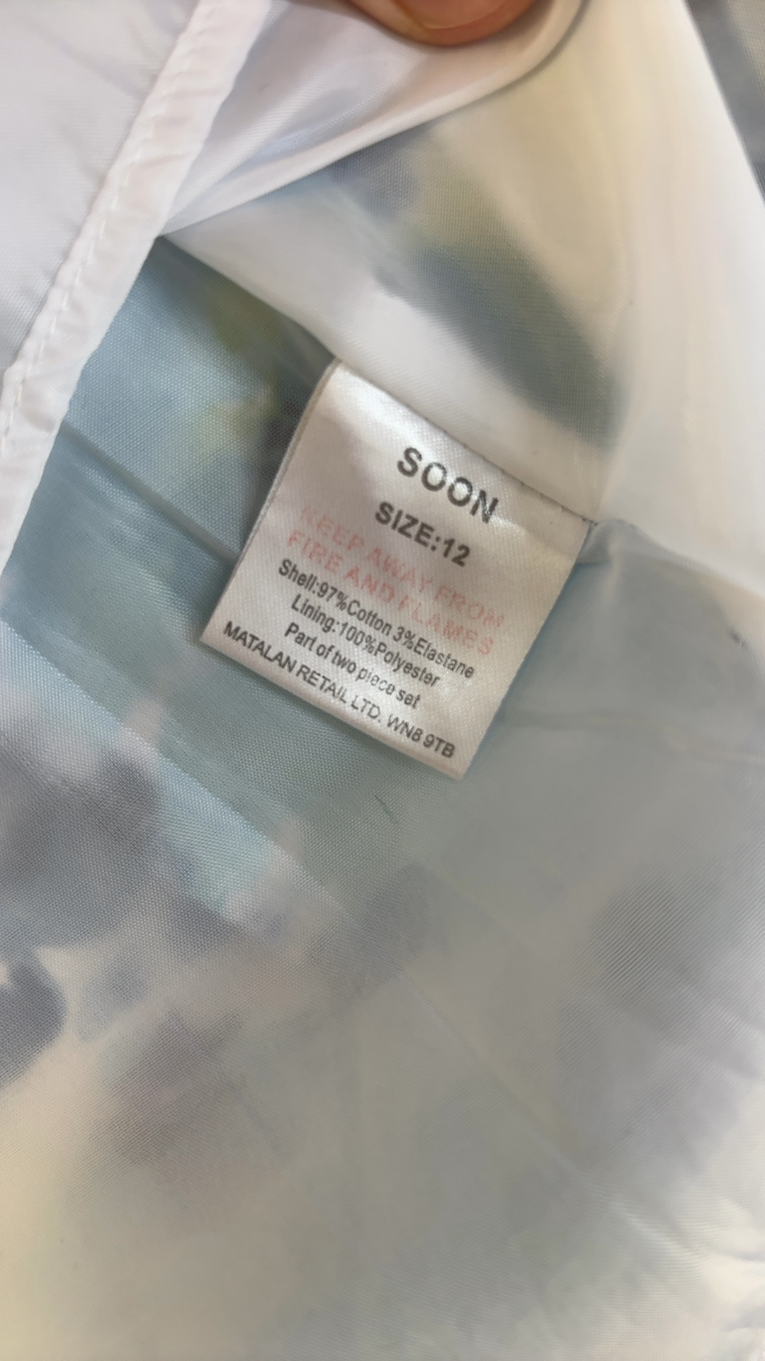 Soon Blue Green & Black Floral Cotton Dress UK 12 image 4