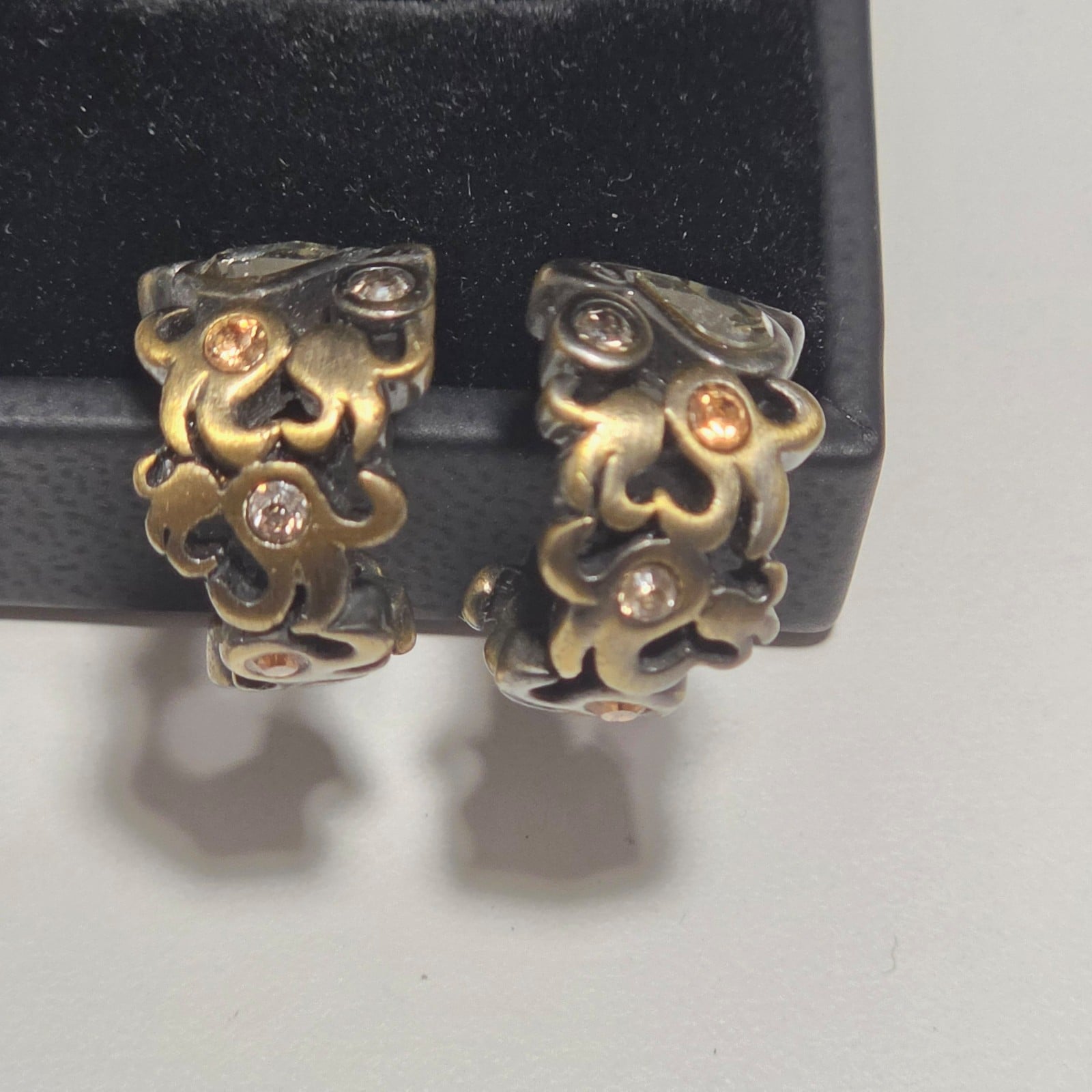 Dyrberg kern Hoop Earrings with Crystals