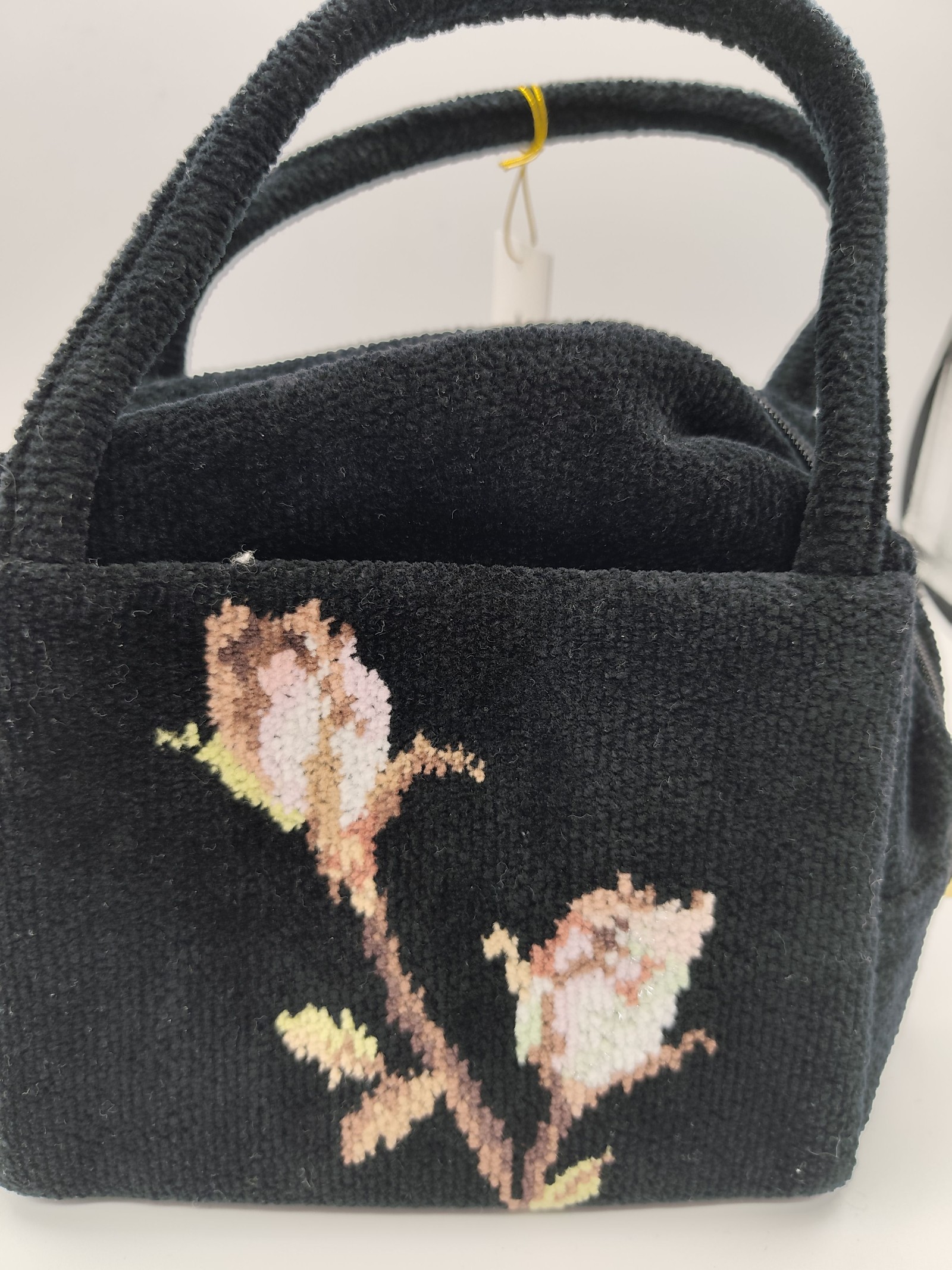 Feiler Black Floral Embroidered Mini Handbag Other image 4