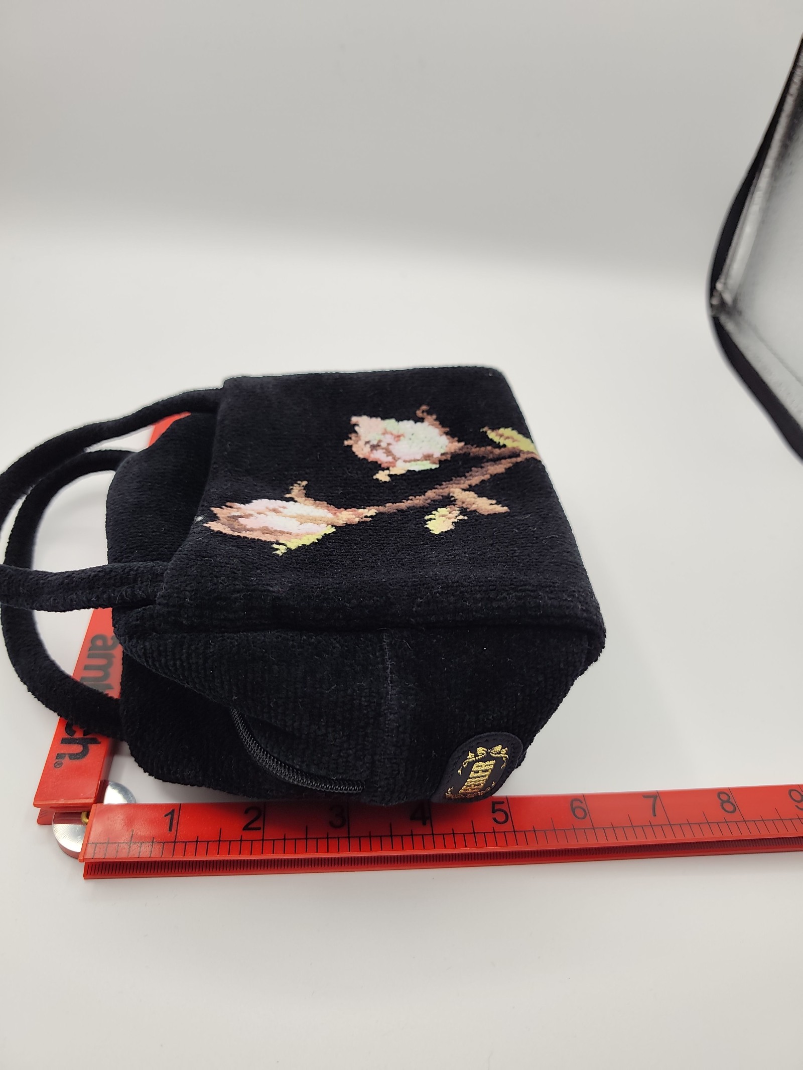 Feiler Black Floral Embroidered Mini Handbag Other image 9