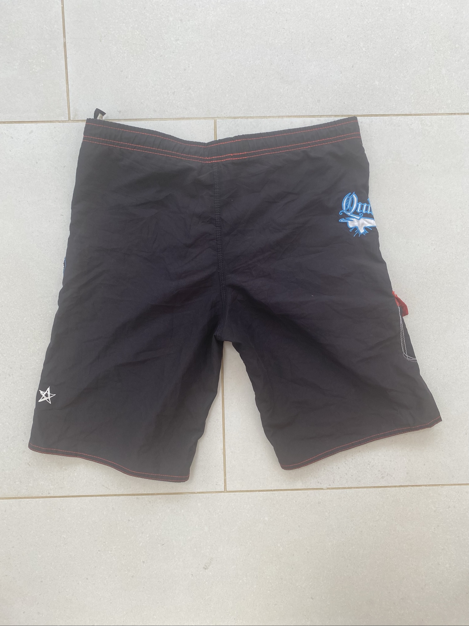 Quiksilver Red & Black Graphic Board Shorts Large image 2