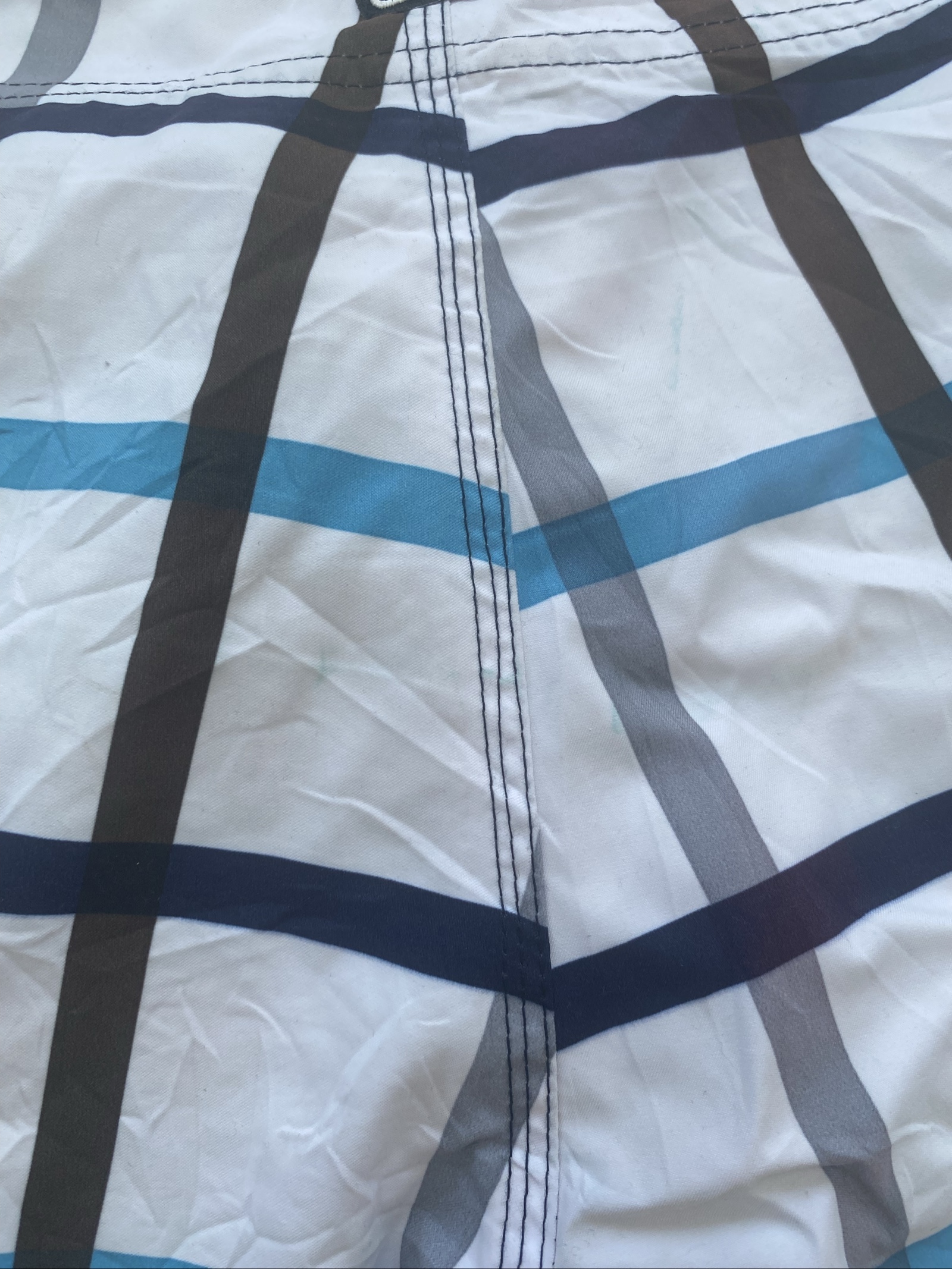 Billabong White Blue & Grey Checked Board Shorts 34Waist (J1) image 5