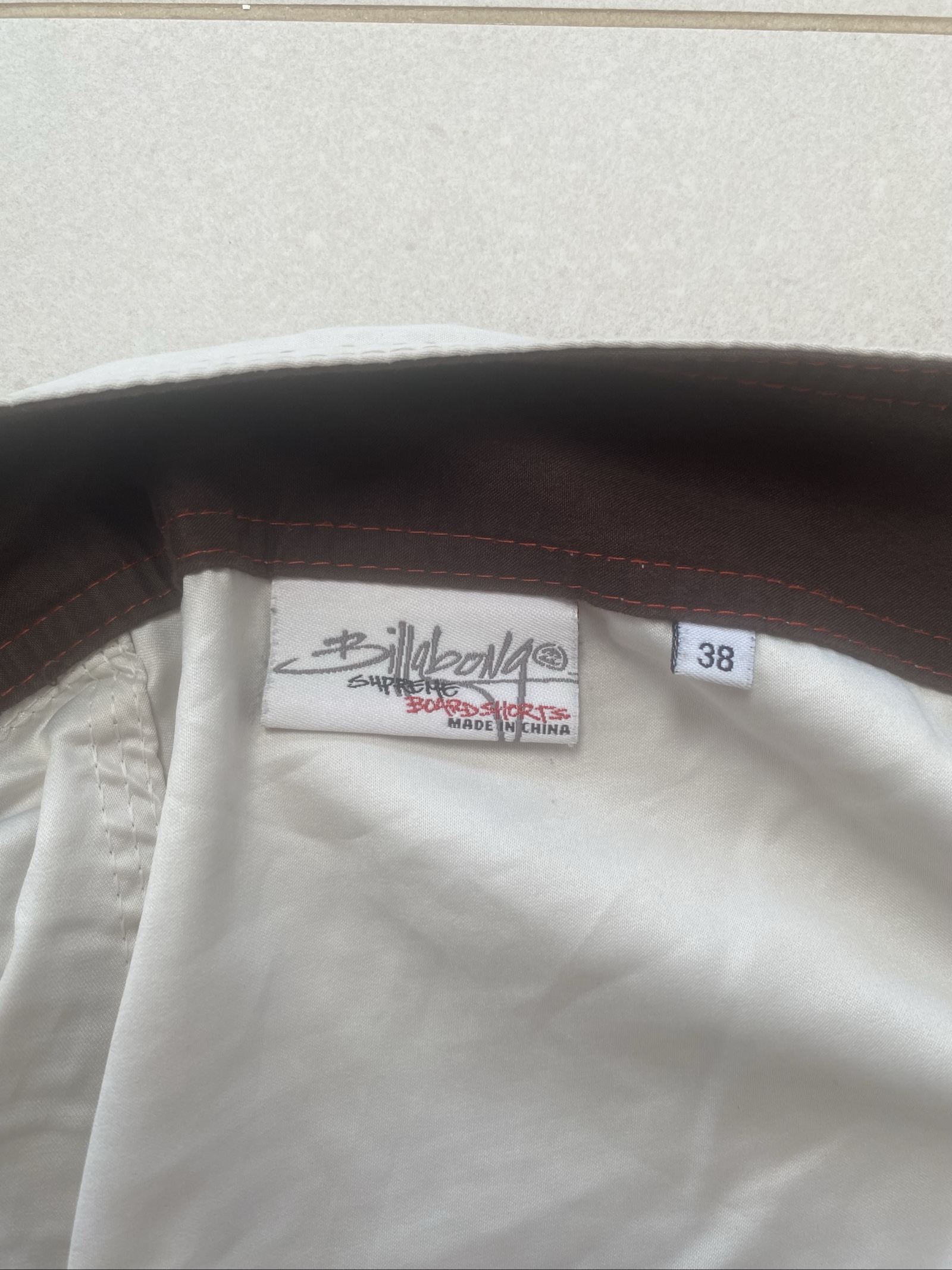 Billabong White & Beige Board Shorts 38 Waist (J1) image 7