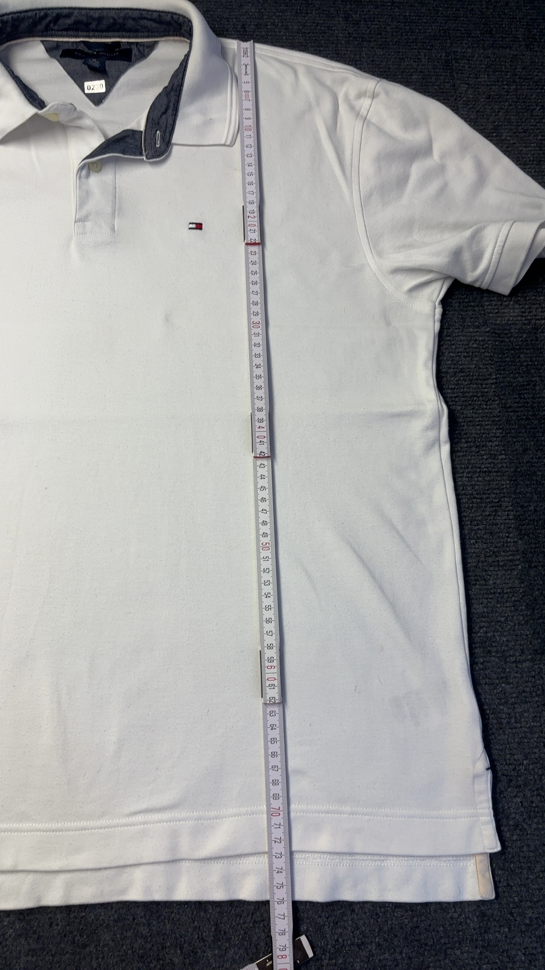 Tommy Hilfiger White Polo Shirt XL Cotton Classic Fit image 4