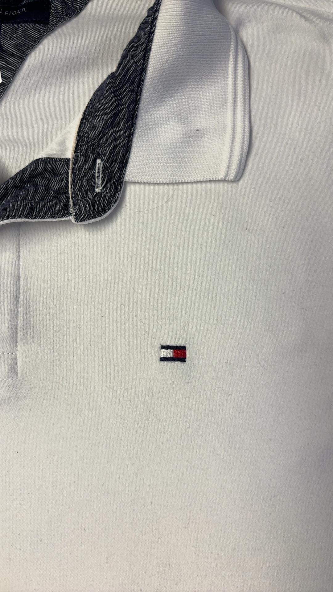 Tommy Hilfiger White Polo Shirt XL Cotton Classic Fit image 7