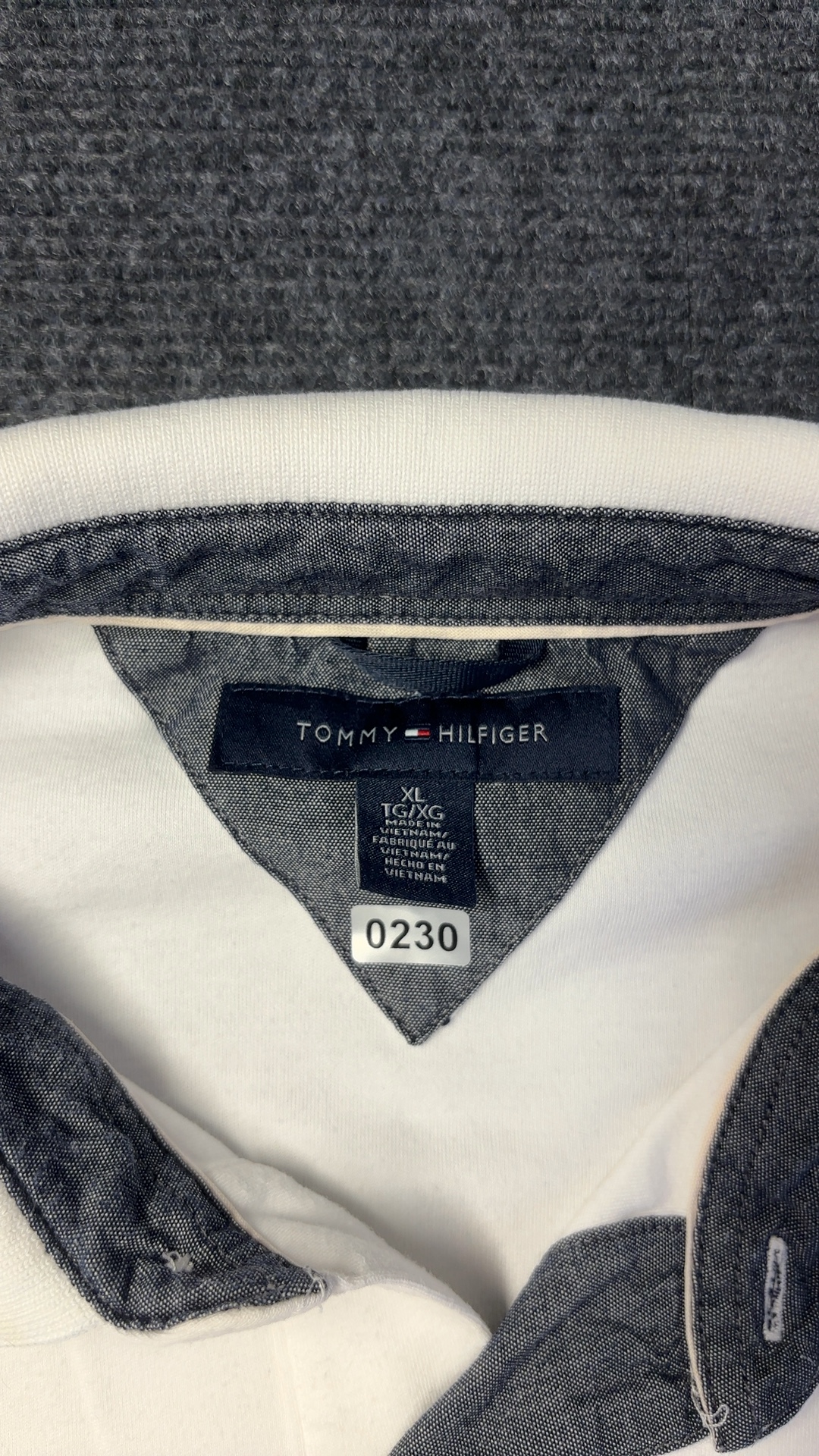 Tommy Hilfiger White Polo Shirt XL Cotton Classic Fit image 8