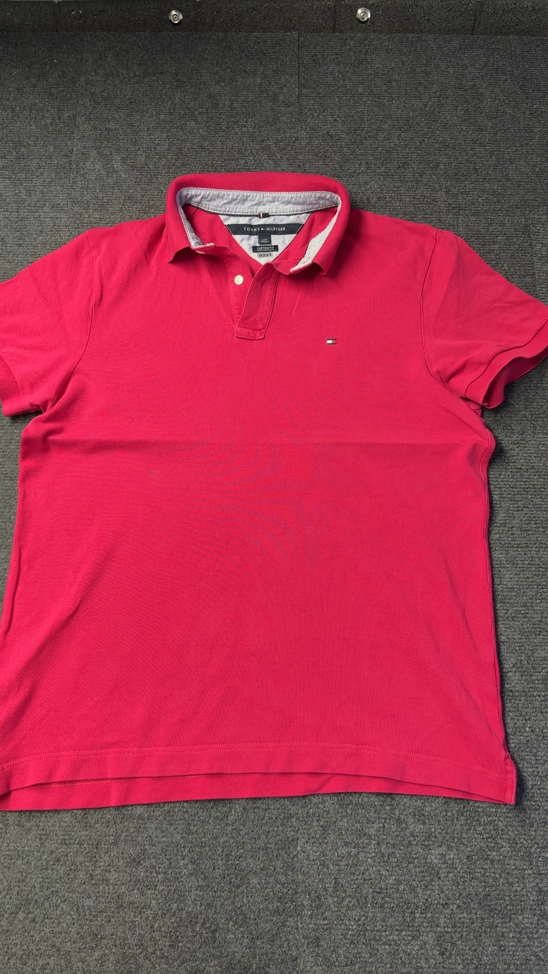 Tommy Hilfiger Pink Custom Fit Polo Shirt Large Chest 42 cm Length 70 cm image 7