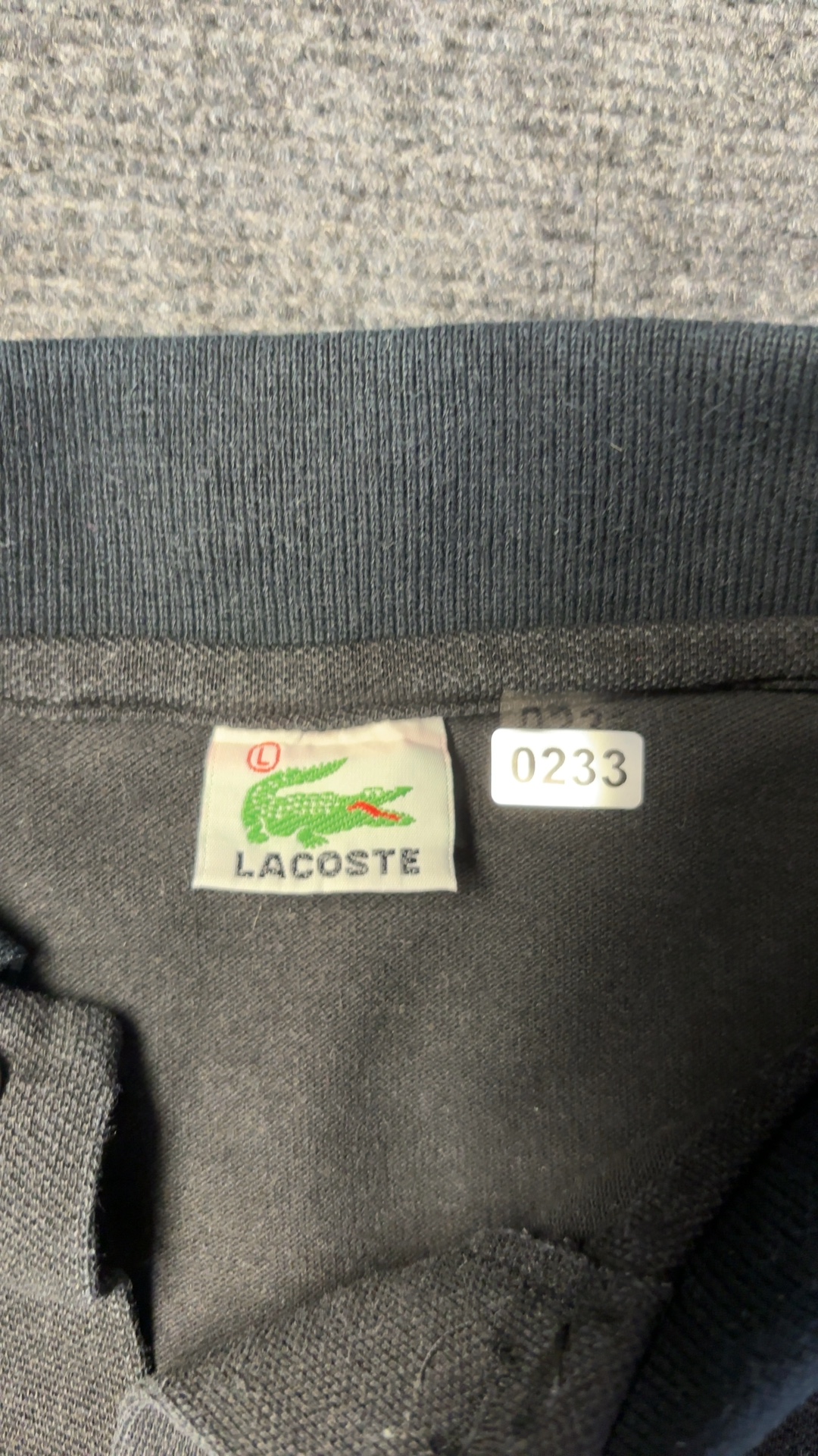 Lacoste Black Polo Shirt Large Cotton Classic image 4