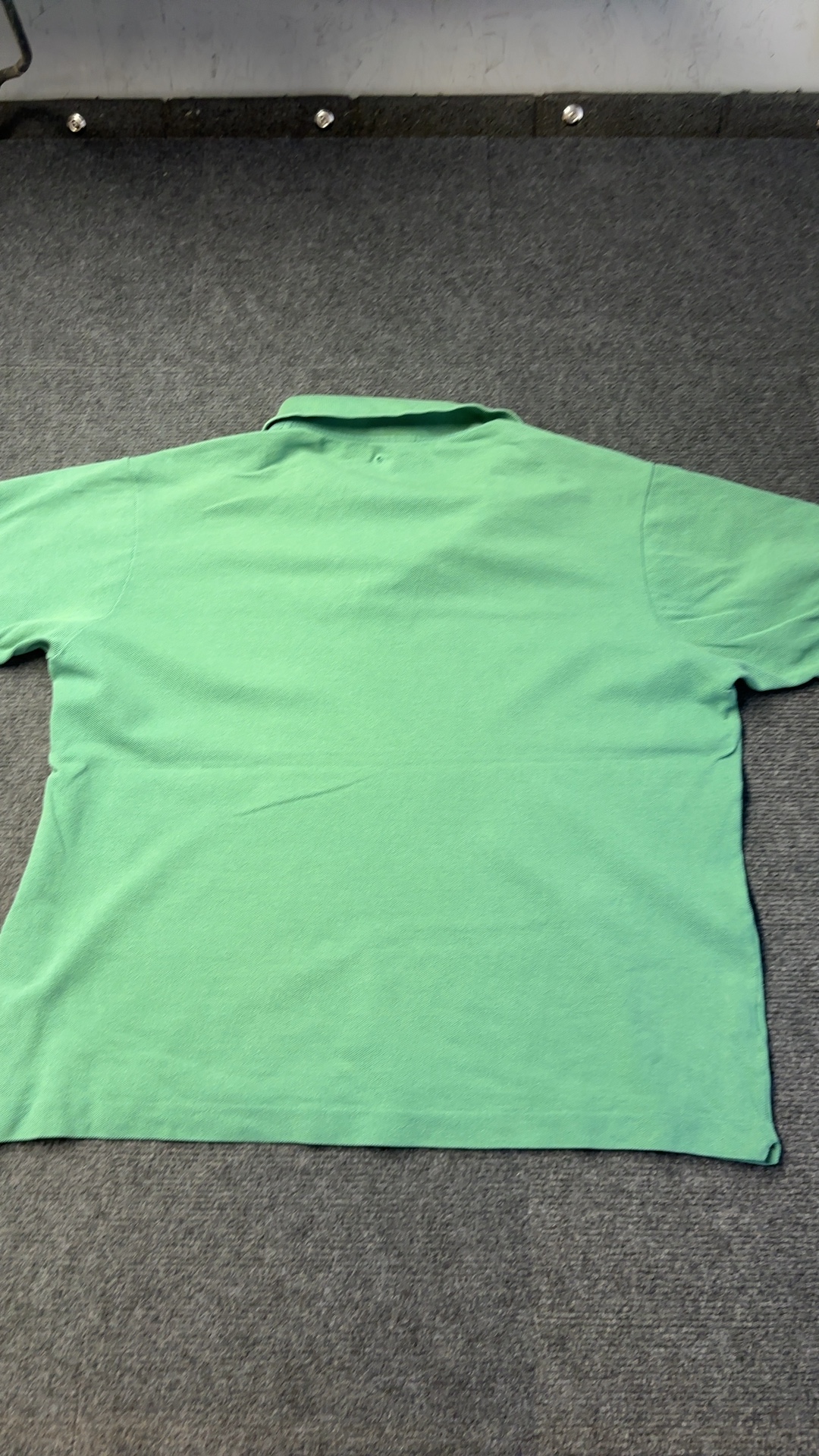 Lacoste Green Cotton Polo Shirt Large with Small Hole image 2