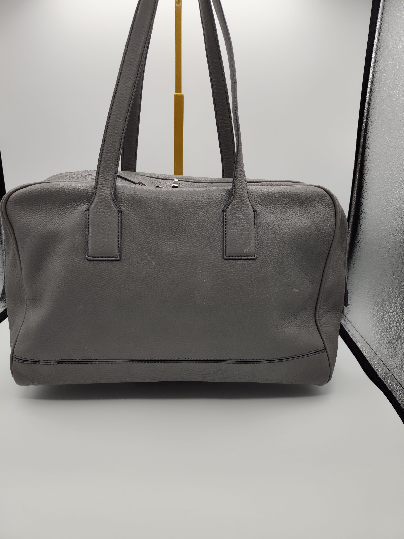MaxMara Grey Leather Tote Shoulder Bag Other image 8